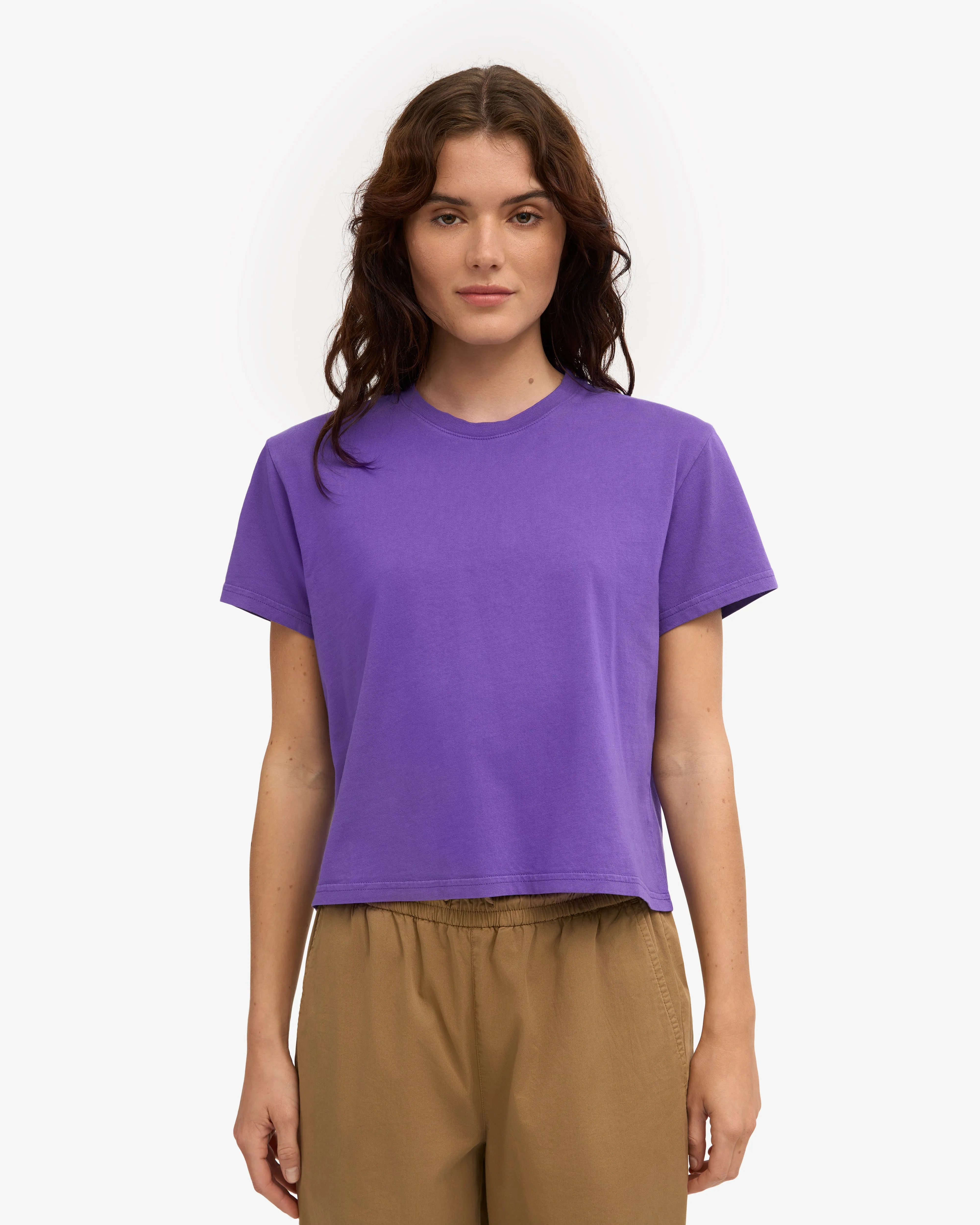 Organic Boxy Crop Tee - Ultra Violet sold by Colorful Standard product image thumbnail 2