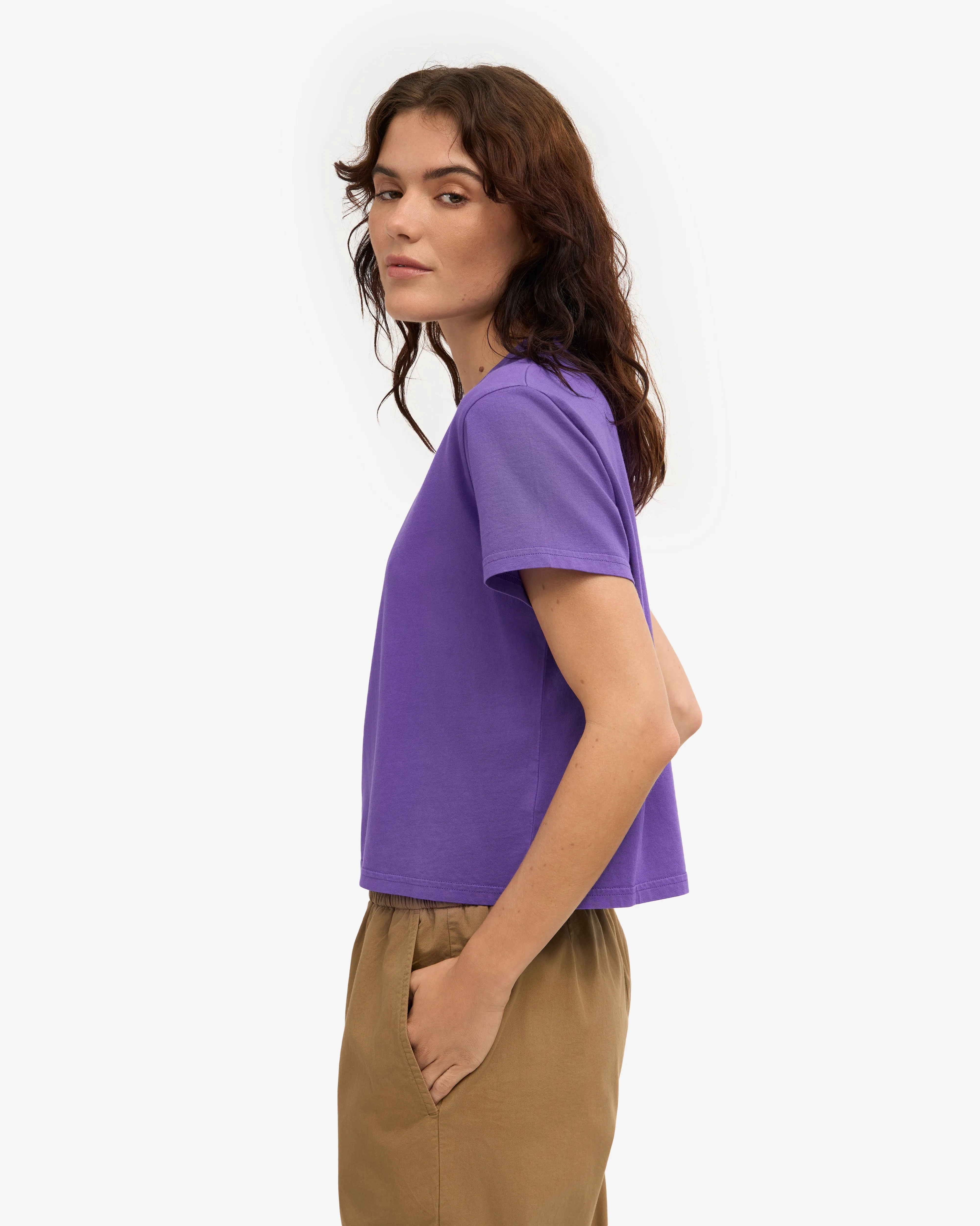 Organic Boxy Crop Tee - Ultra Violet sold by Colorful Standard product image thumbnail 3