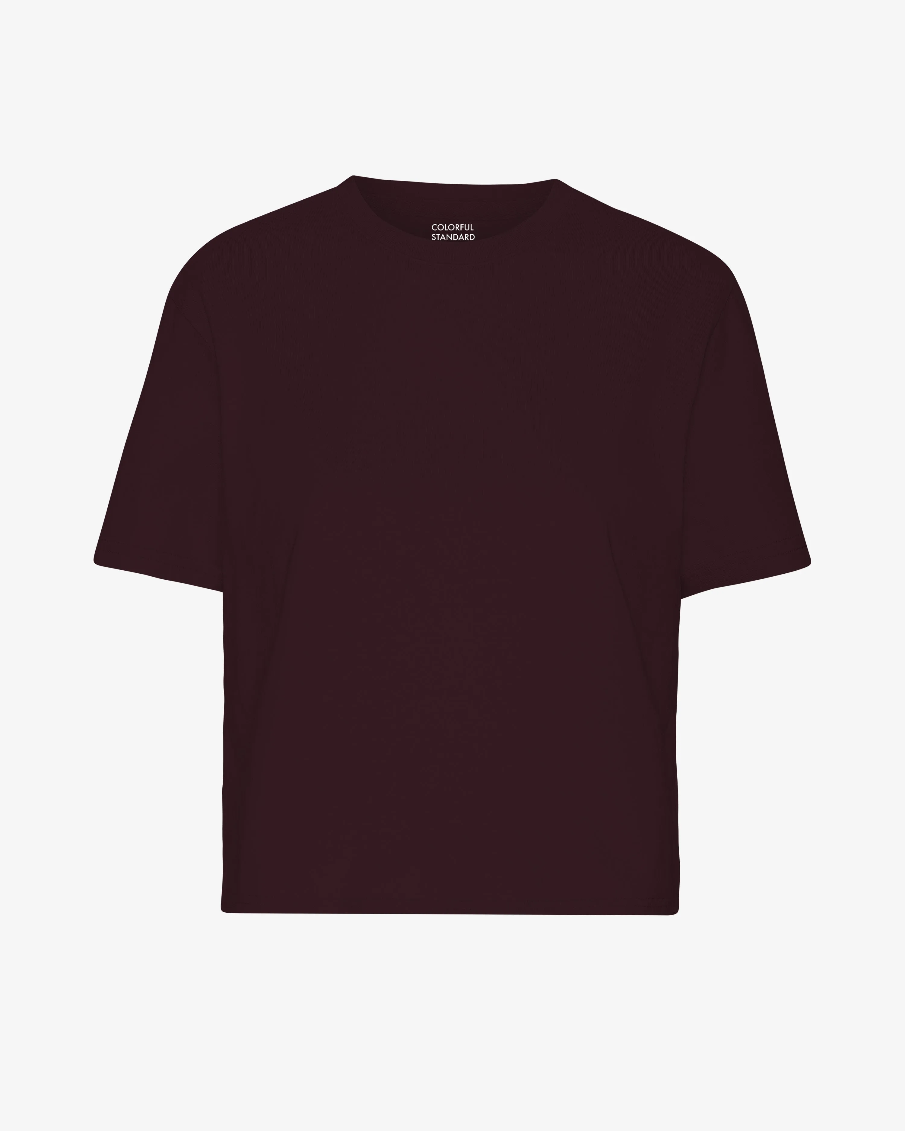 Organic Boxy Crop Tee - Oxblood Red sold by Colorful Standard