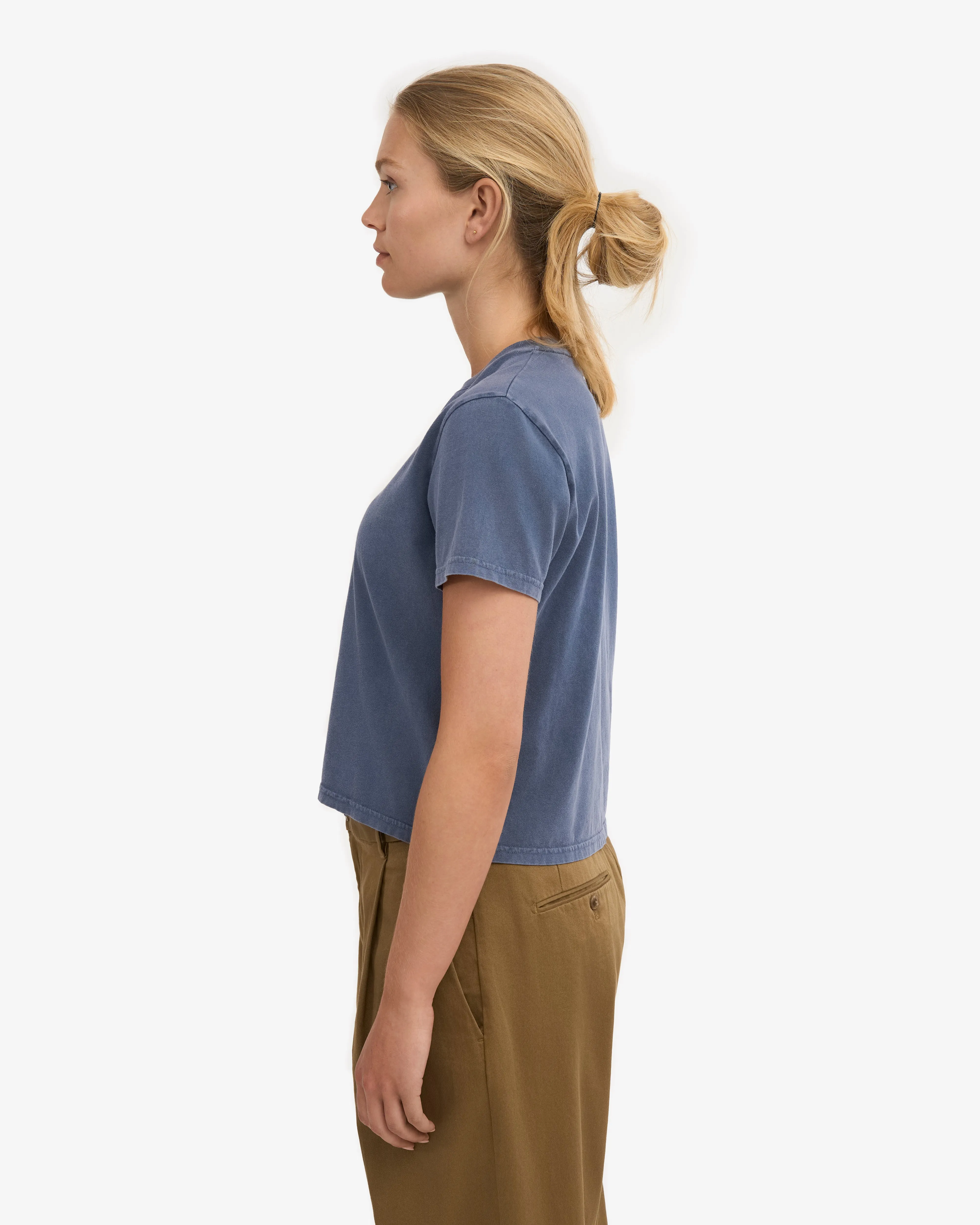 Organic Boxy Crop Tee - Neptune Blue sold by Colorful Standard product image thumbnail 3