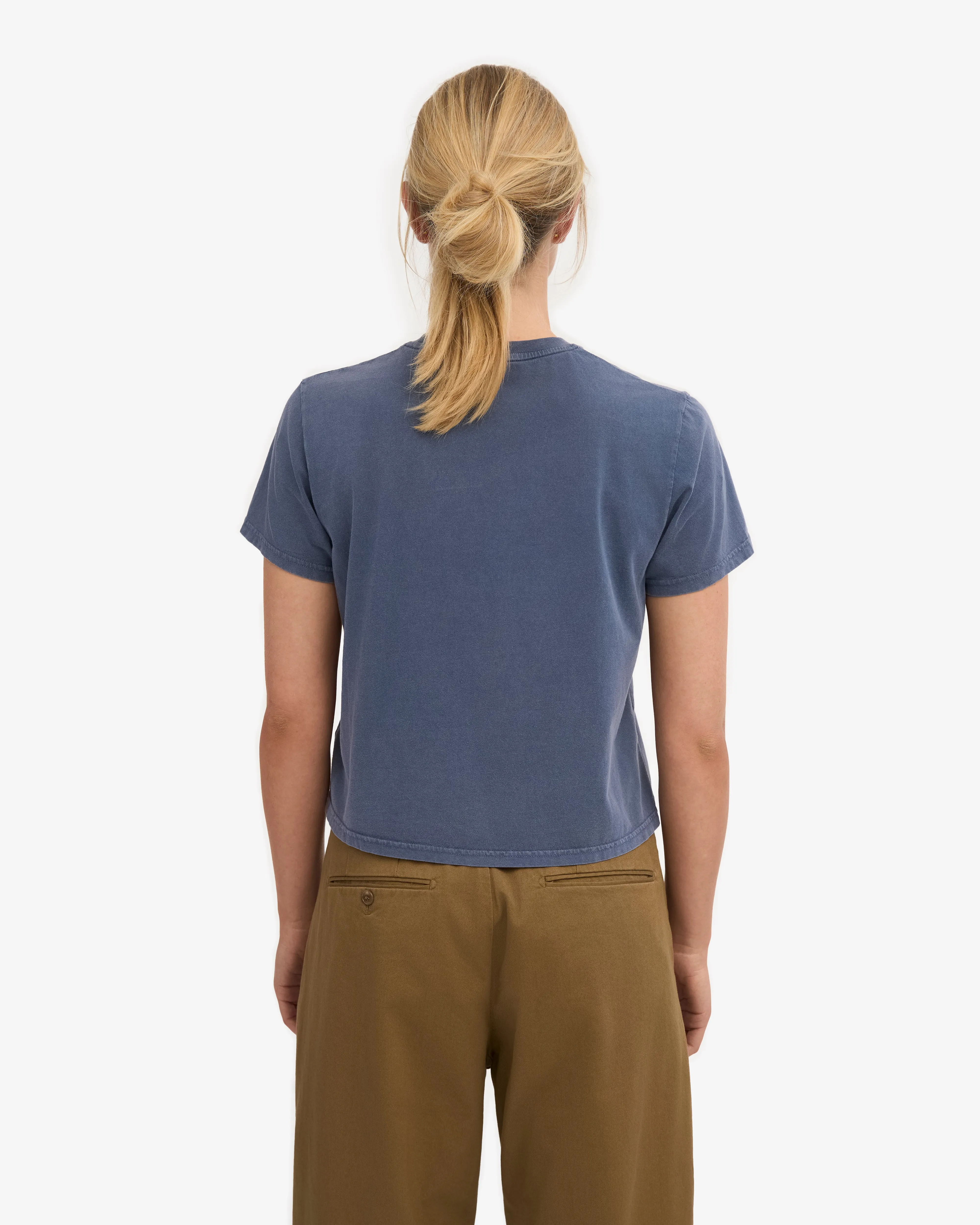Organic Boxy Crop Tee - Neptune Blue sold by Colorful Standard product image thumbnail 4