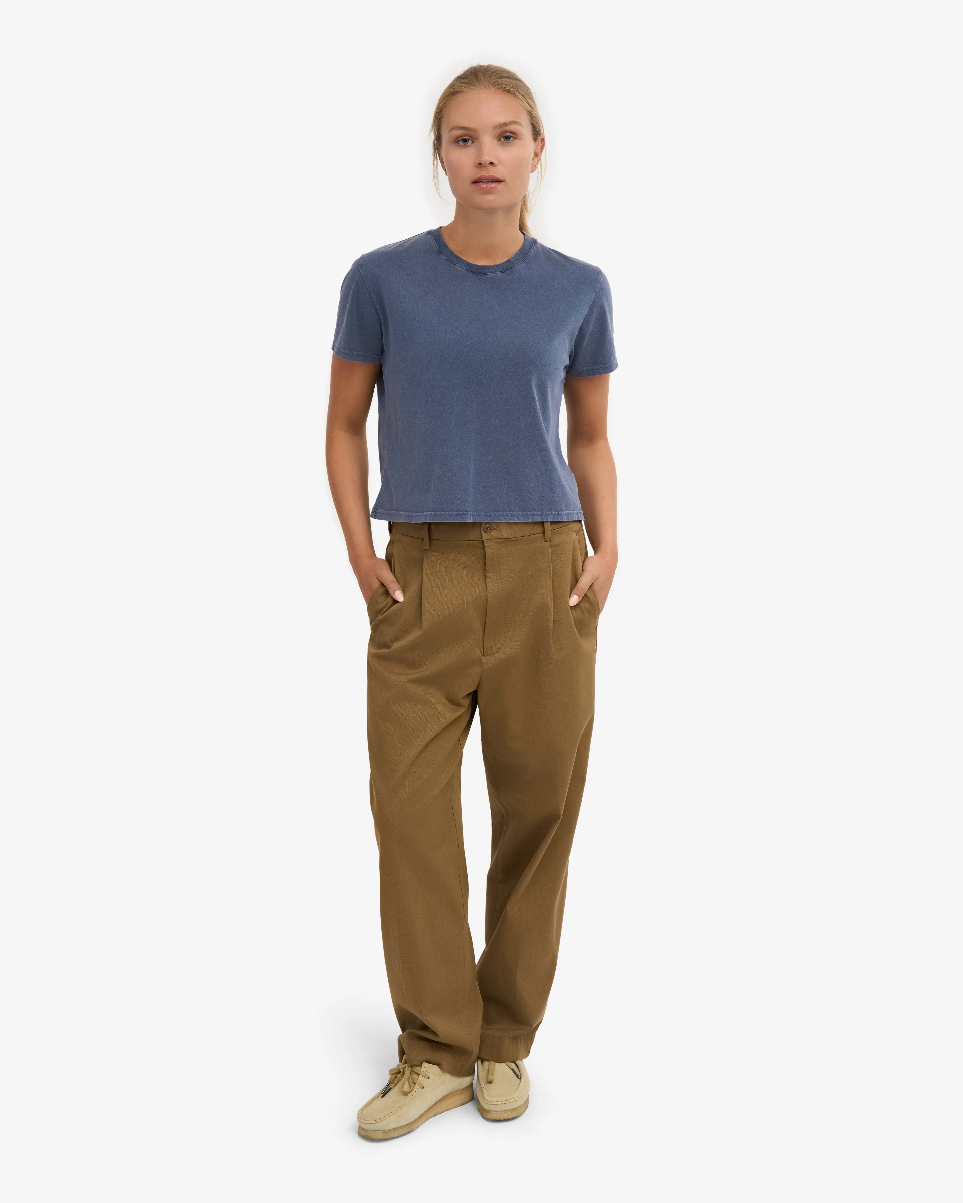Organic Boxy Crop Tee - Neptune Blue sold by Colorful Standard product image thumbnail 5