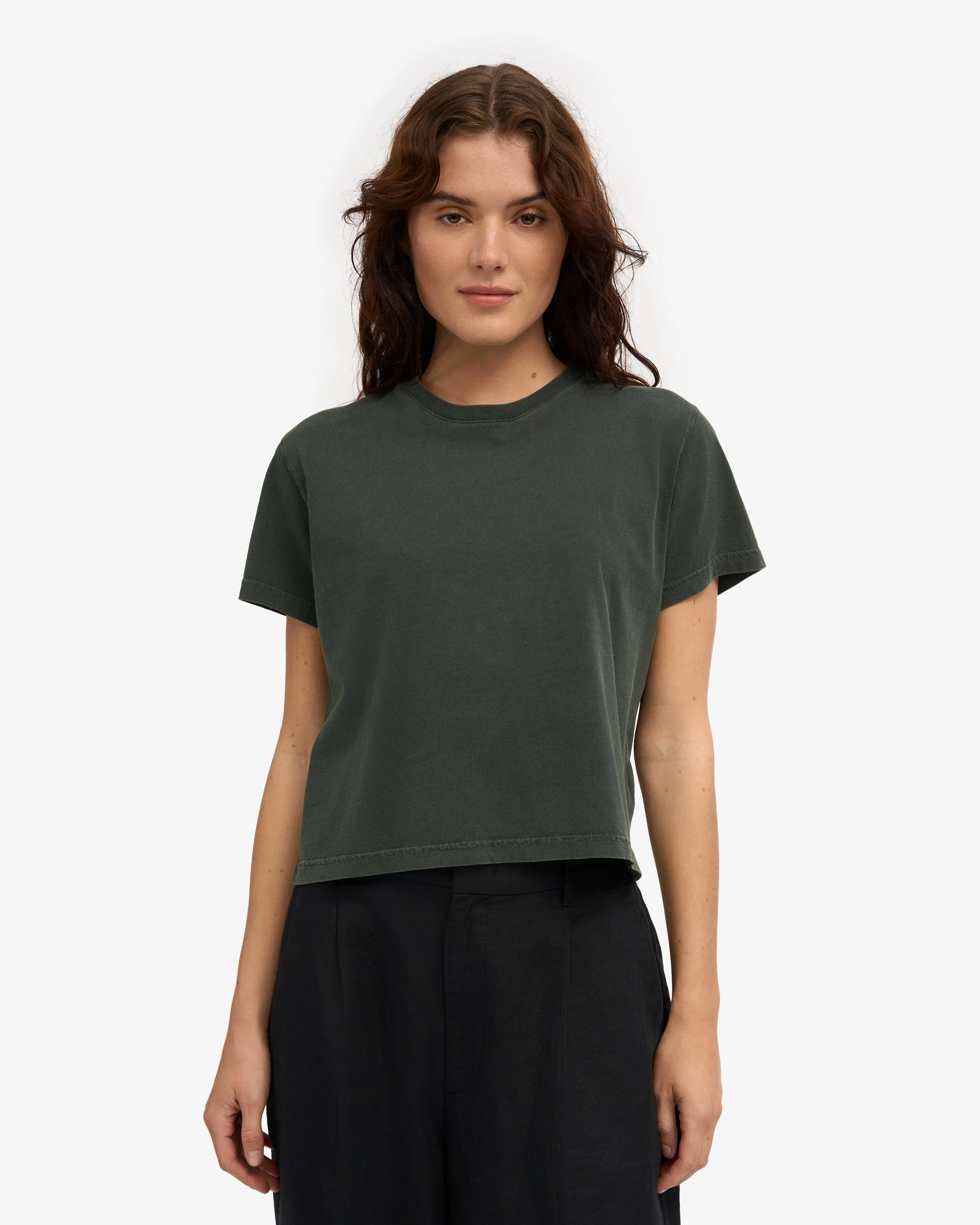 Organic Boxy Crop Tee - Midnight Forest sold by Colorful Standard product image thumbnail 2