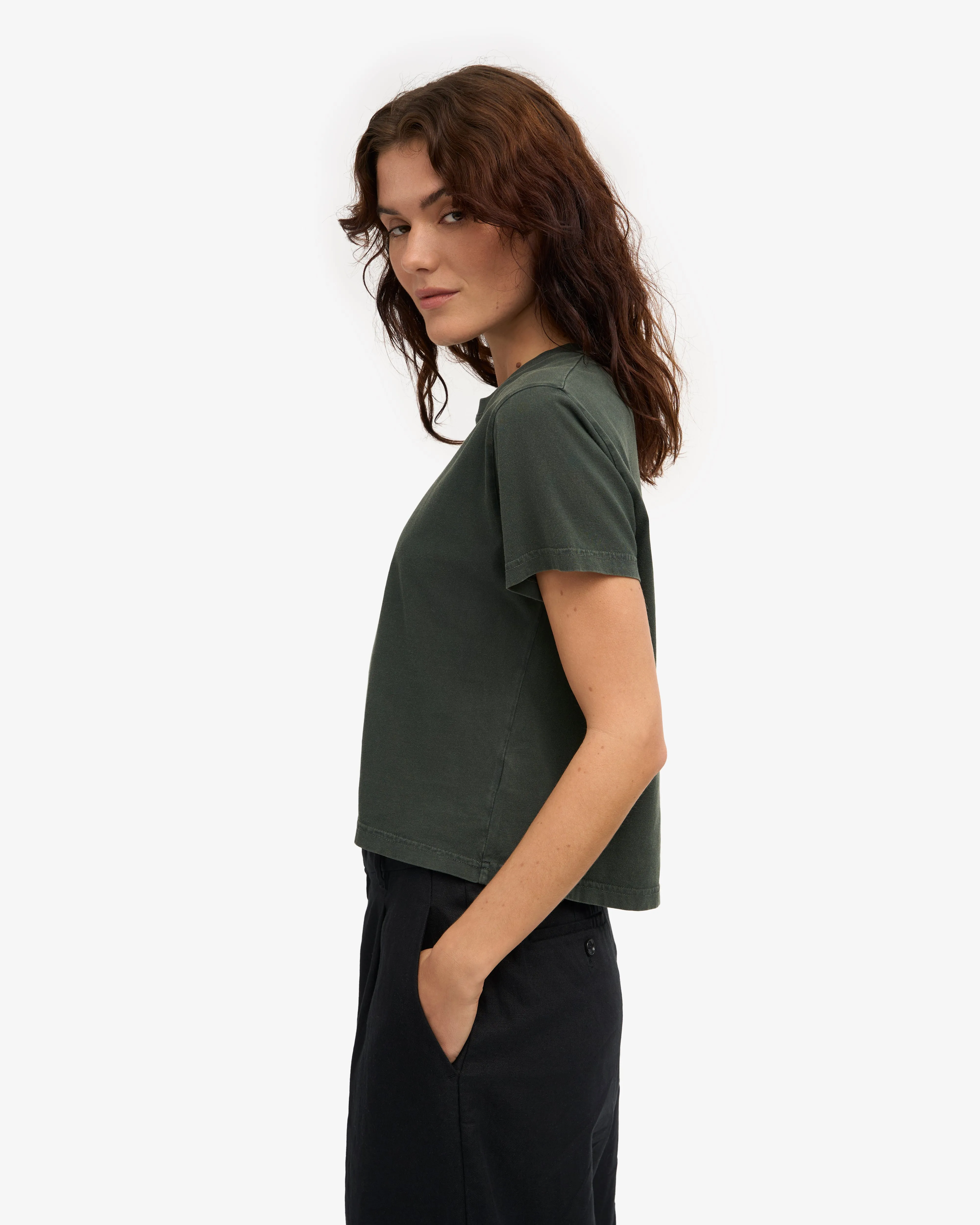 Organic Boxy Crop Tee - Midnight Forest sold by Colorful Standard product image thumbnail 3