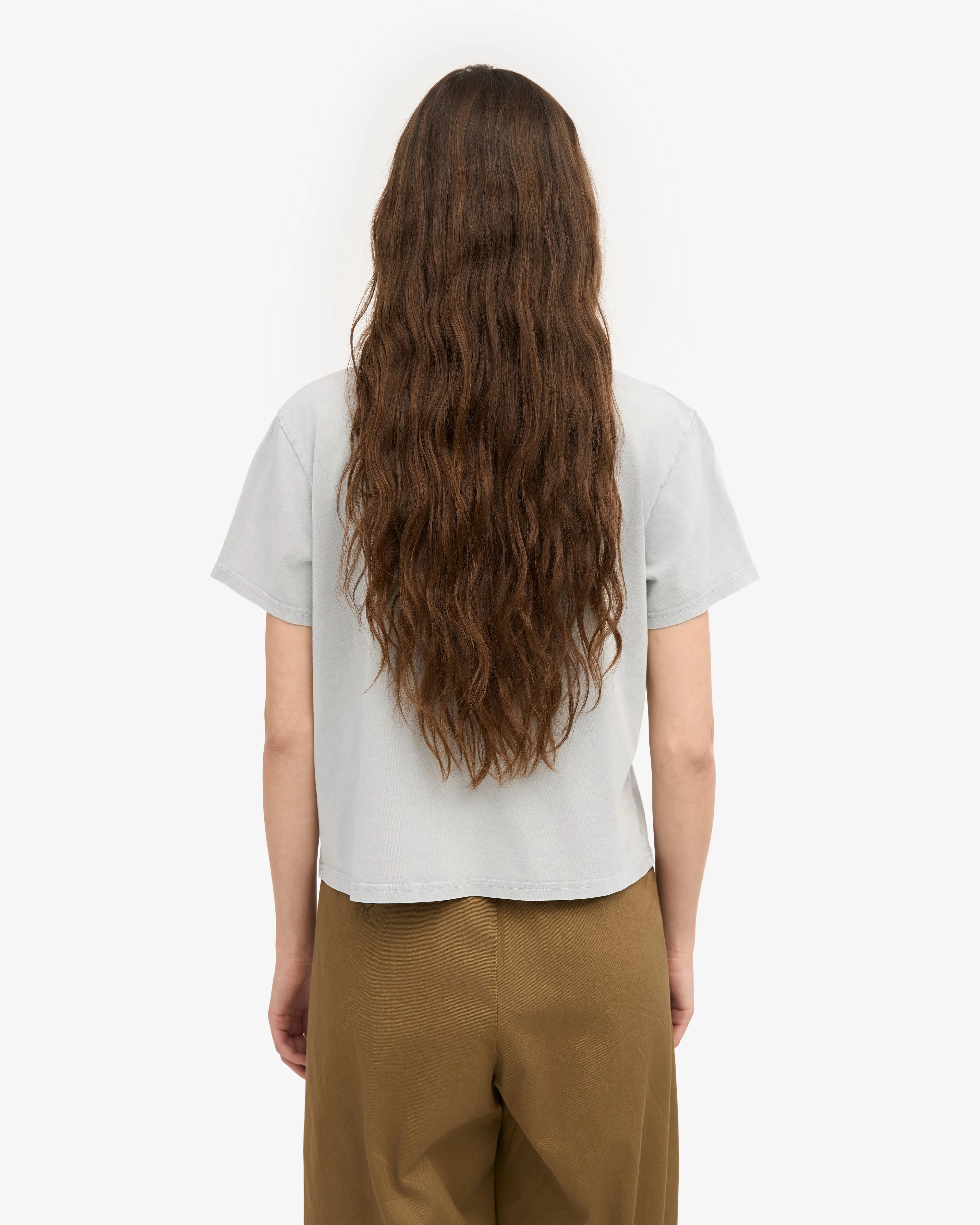 Organic Boxy Crop Tee - Faded Grey sold by Colorful Standard product image thumbnail 4