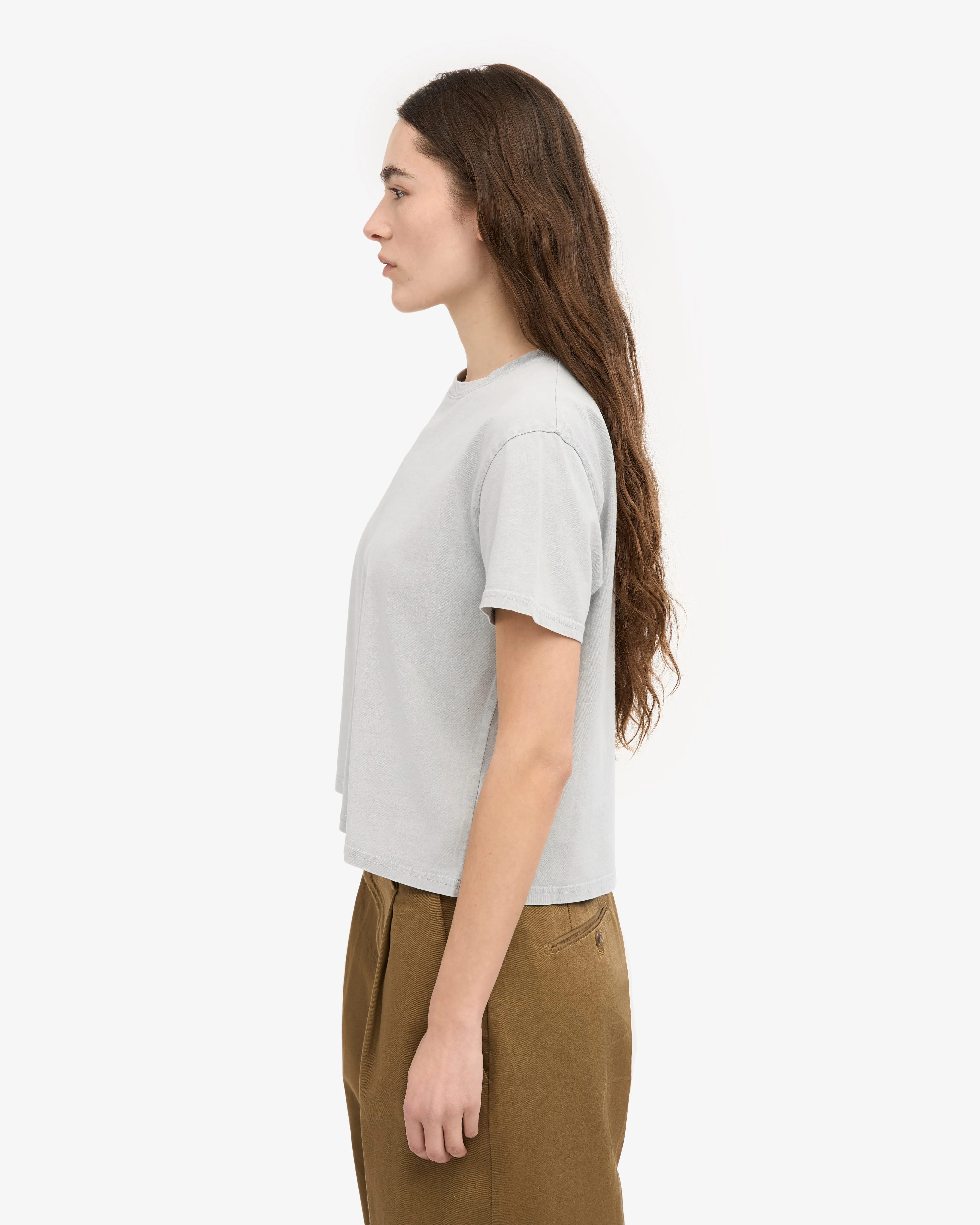 Organic Boxy Crop Tee - Faded Grey sold by Colorful Standard product image thumbnail 3