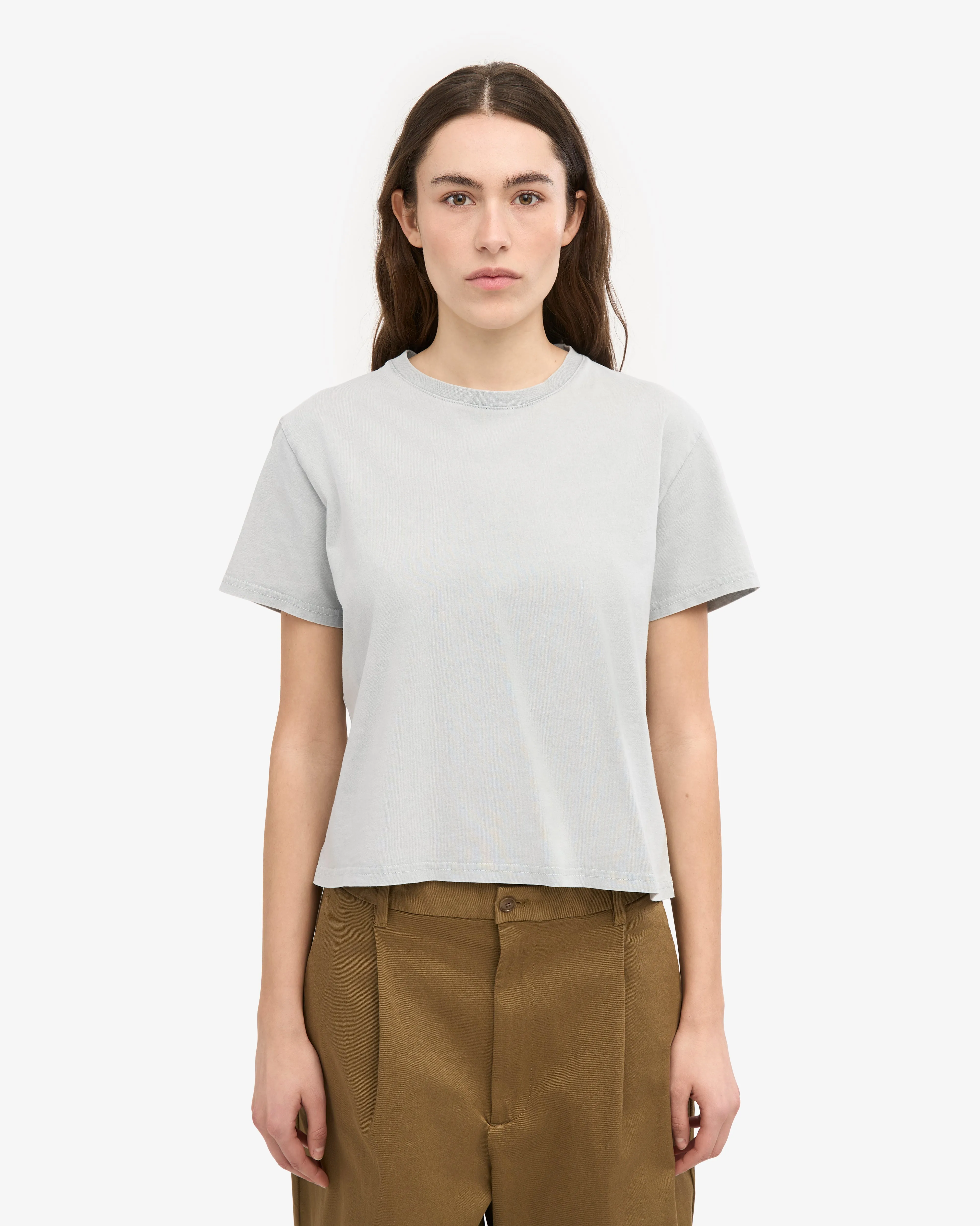 Organic Boxy Crop Tee - Faded Grey sold by Colorful Standard product image thumbnail 2