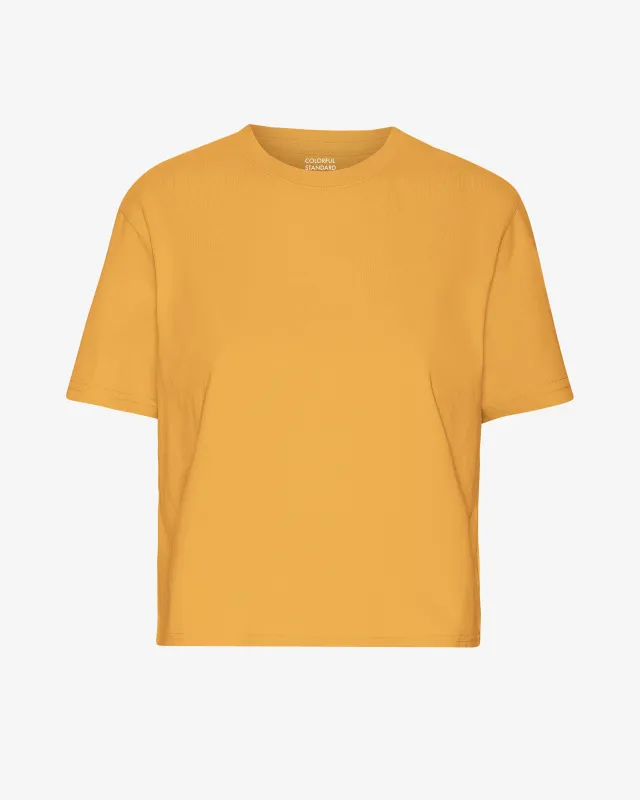 Organic Boxy Crop Tee - Burned Yellow sold by Colorful Standard