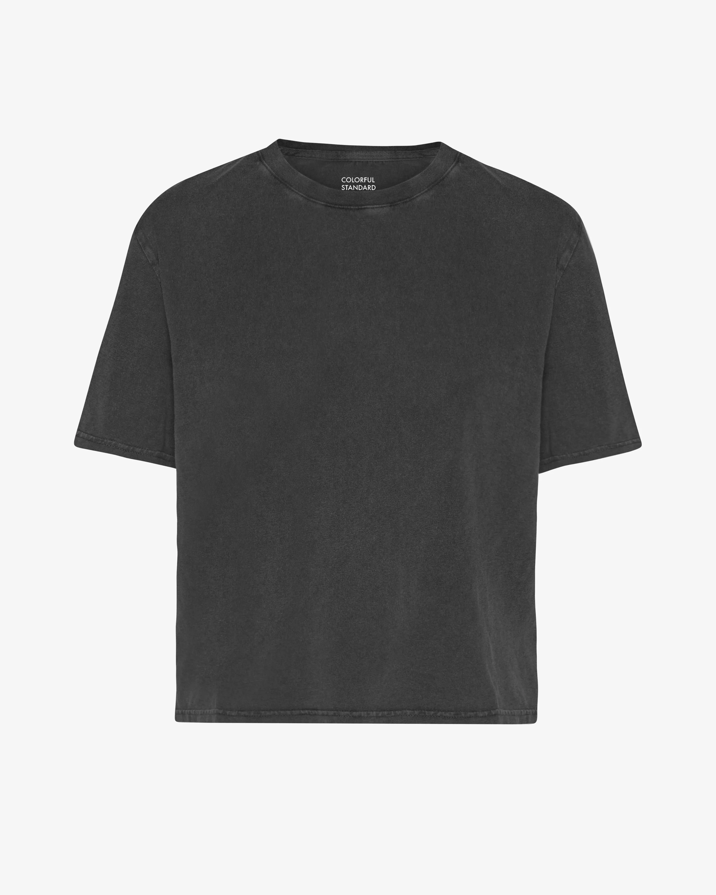Organic Boxy Crop Tee - Faded Black sold by Colorful Standard