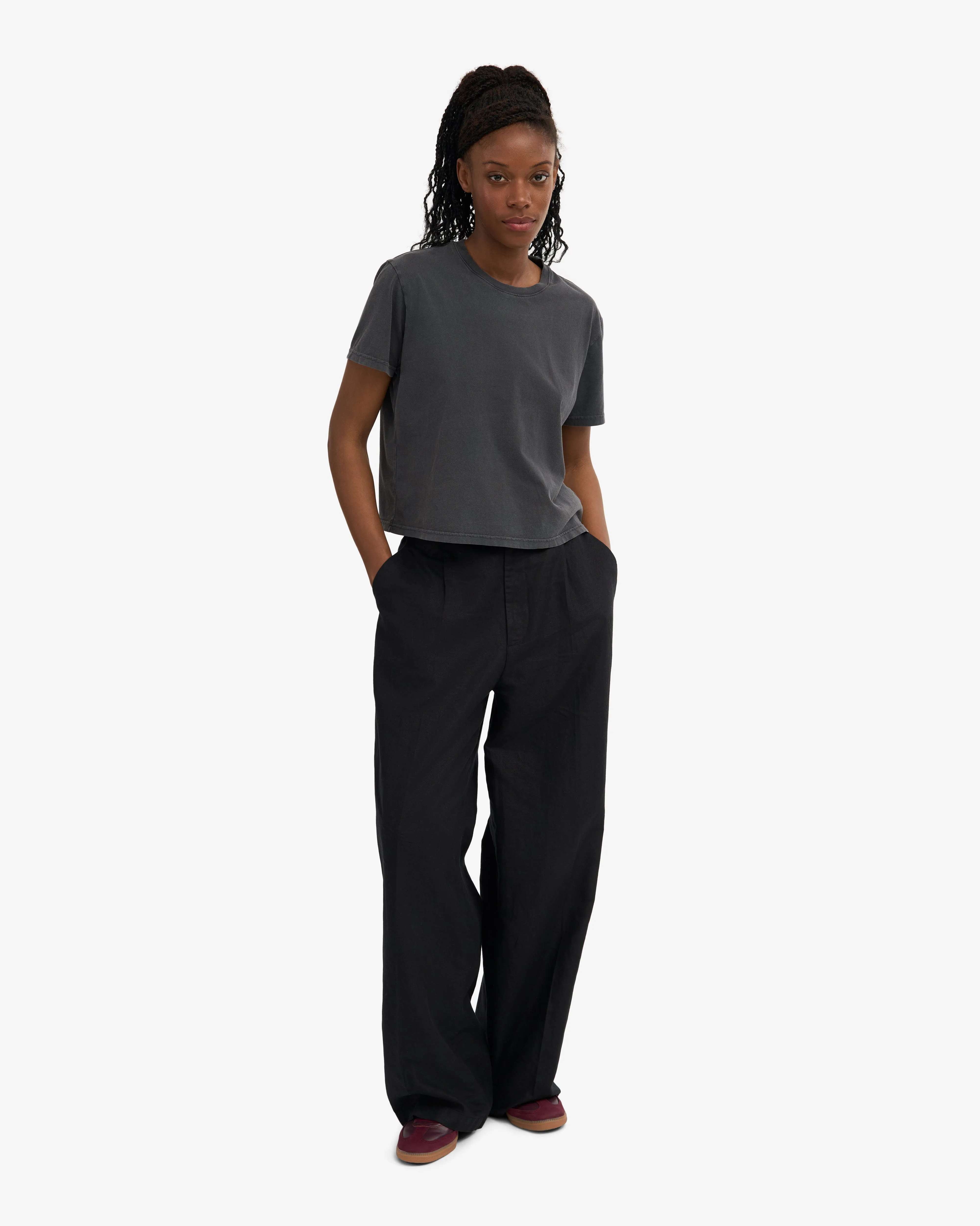 Organic Boxy Crop Tee - Faded Black sold by Colorful Standard product image thumbnail 5