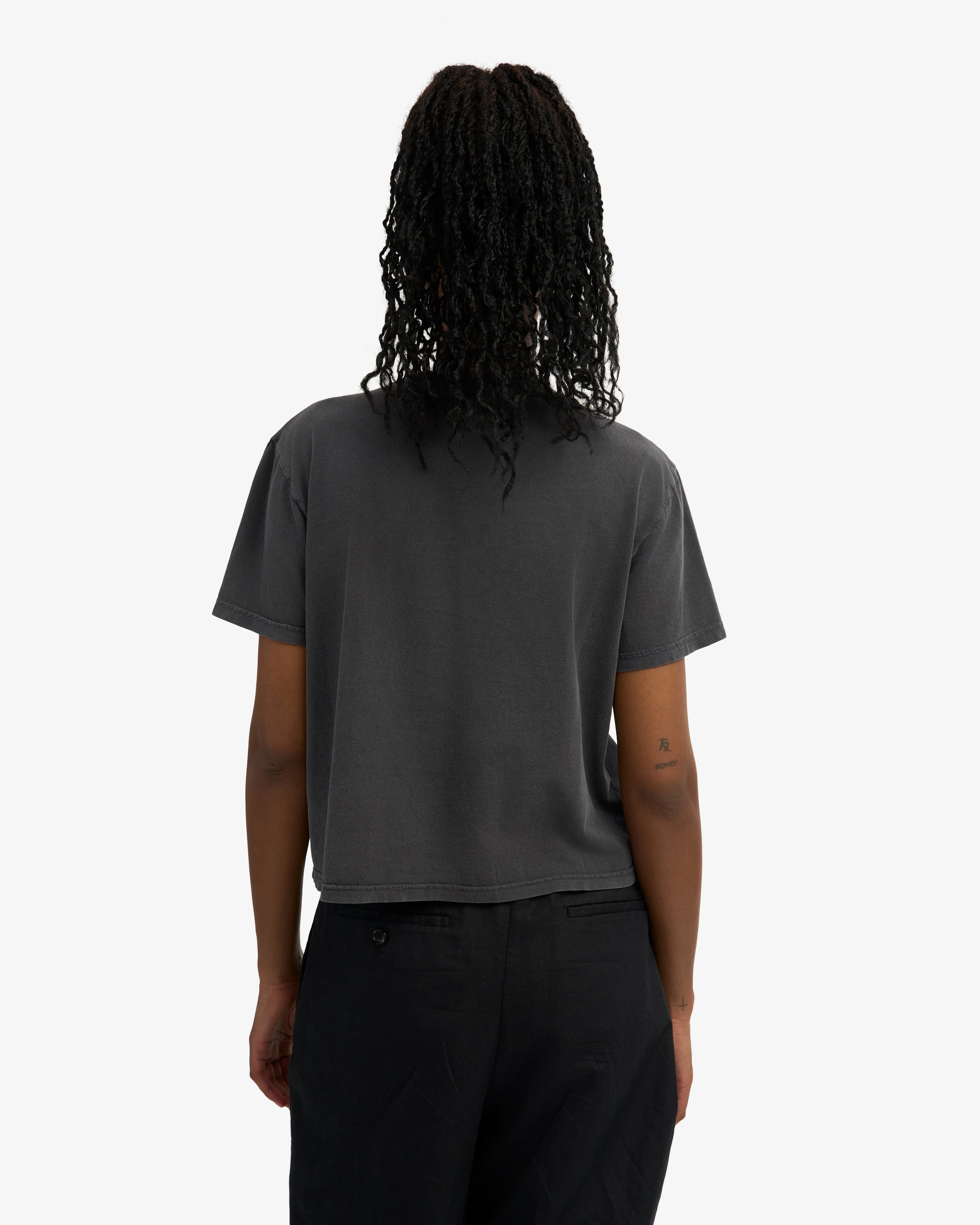 Organic Boxy Crop Tee - Faded Black sold by Colorful Standard product image thumbnail 4