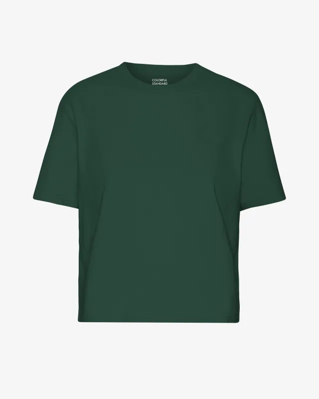 Organic Boxy Crop Tee - Emerald Green sold by Colorful Standard