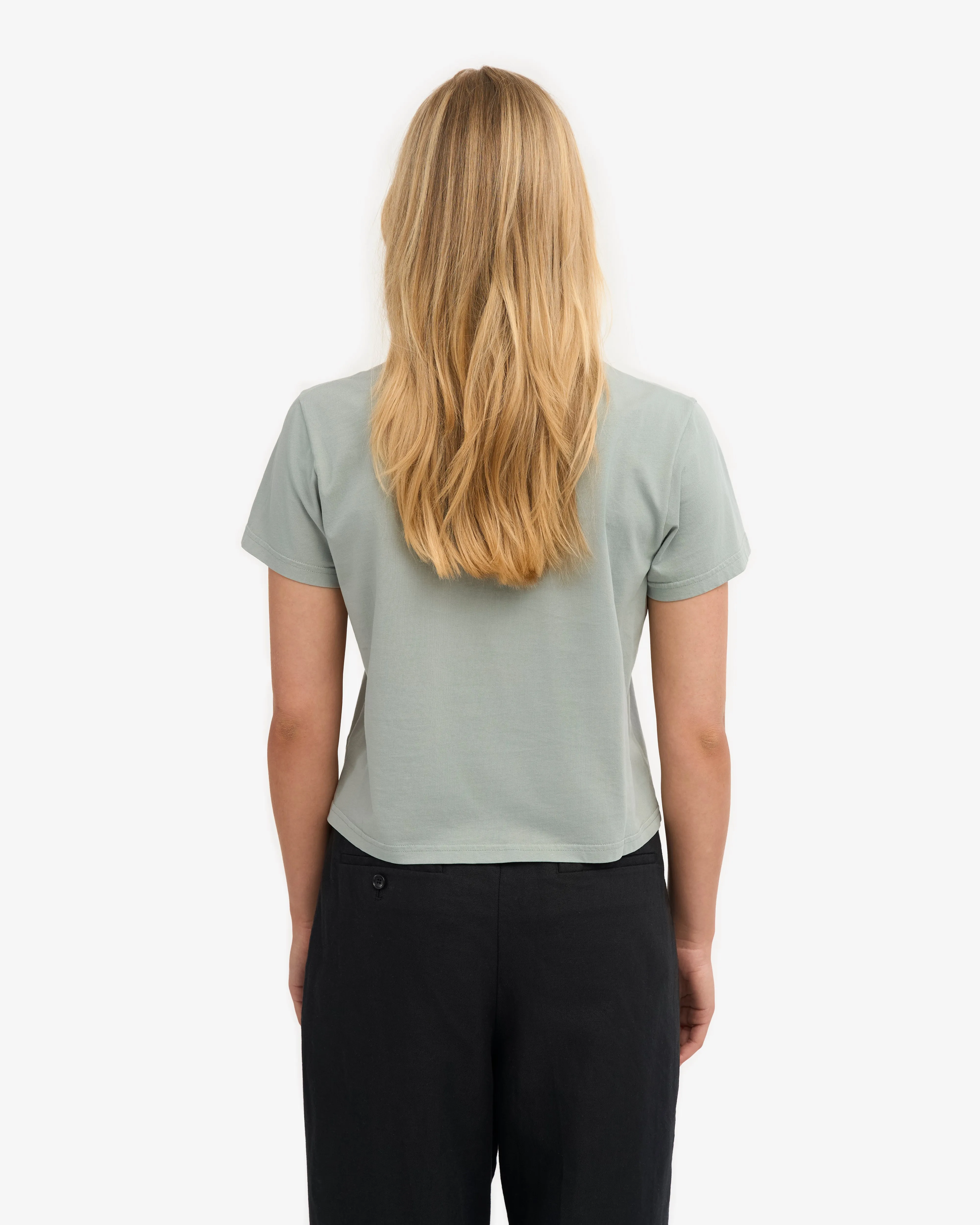 Organic Boxy Crop Tee - Steel Blue sold by Colorful Standard product image thumbnail 4