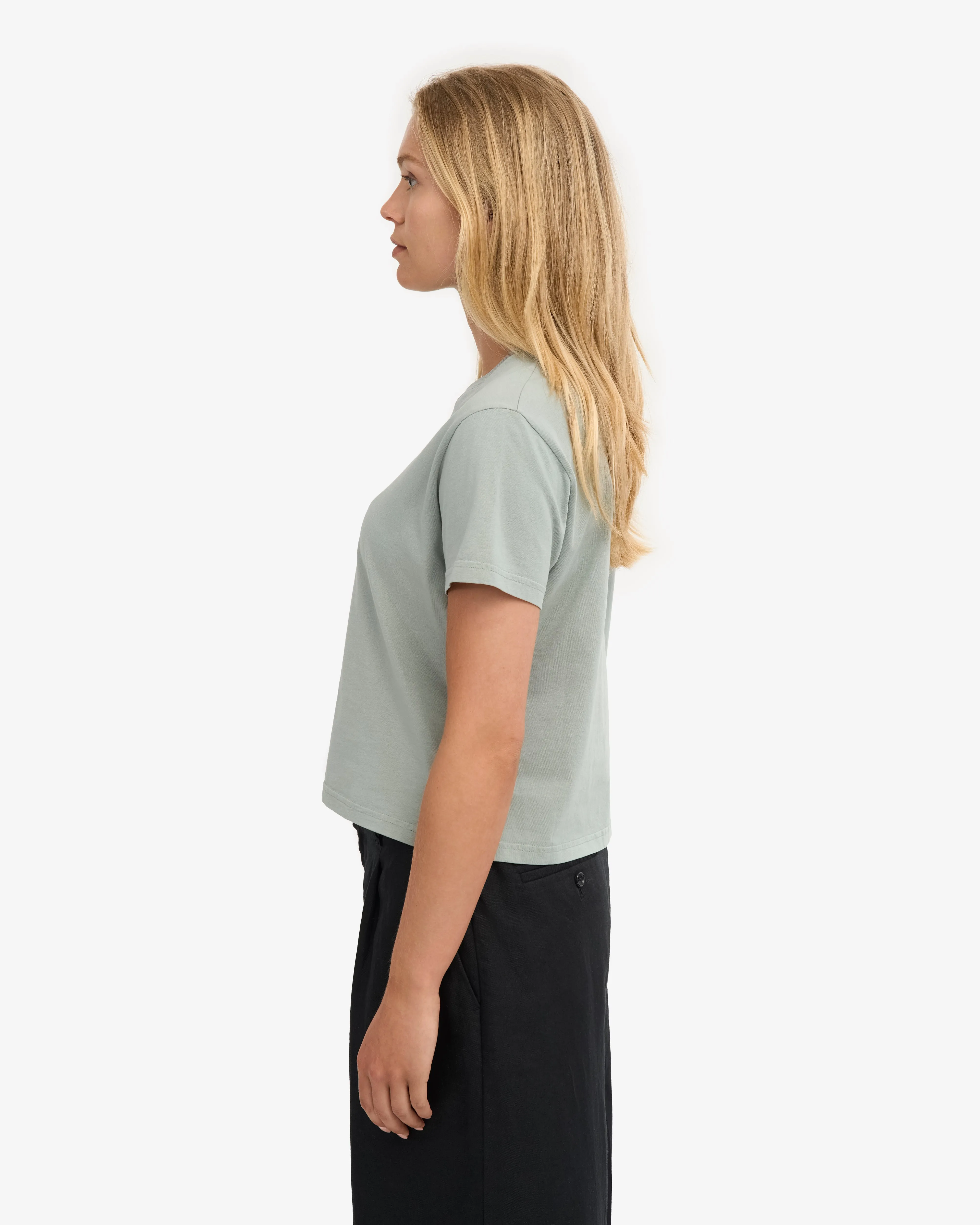 Organic Boxy Crop Tee - Steel Blue sold by Colorful Standard product image thumbnail 3