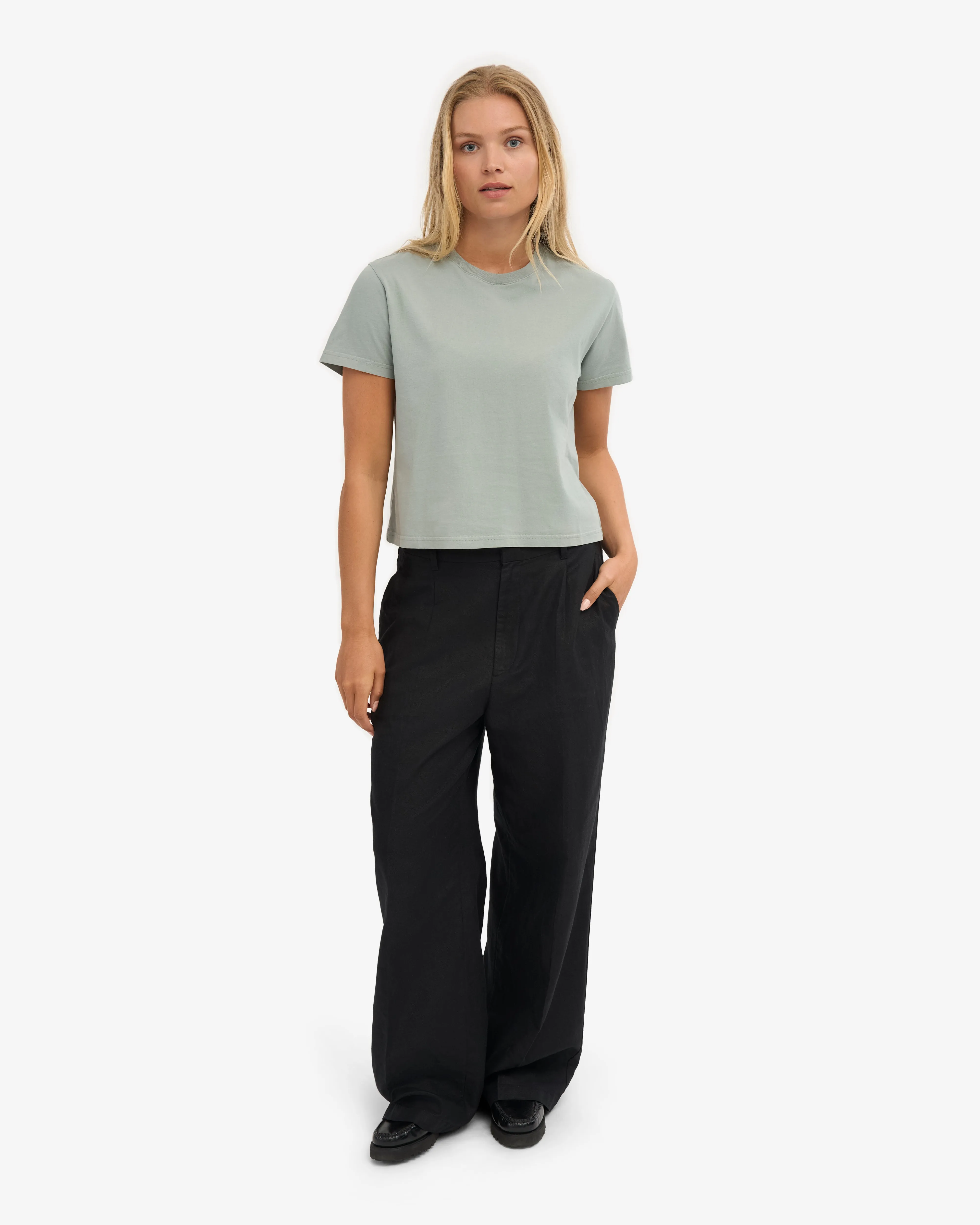 Organic Boxy Crop Tee - Steel Blue sold by Colorful Standard product image thumbnail 5