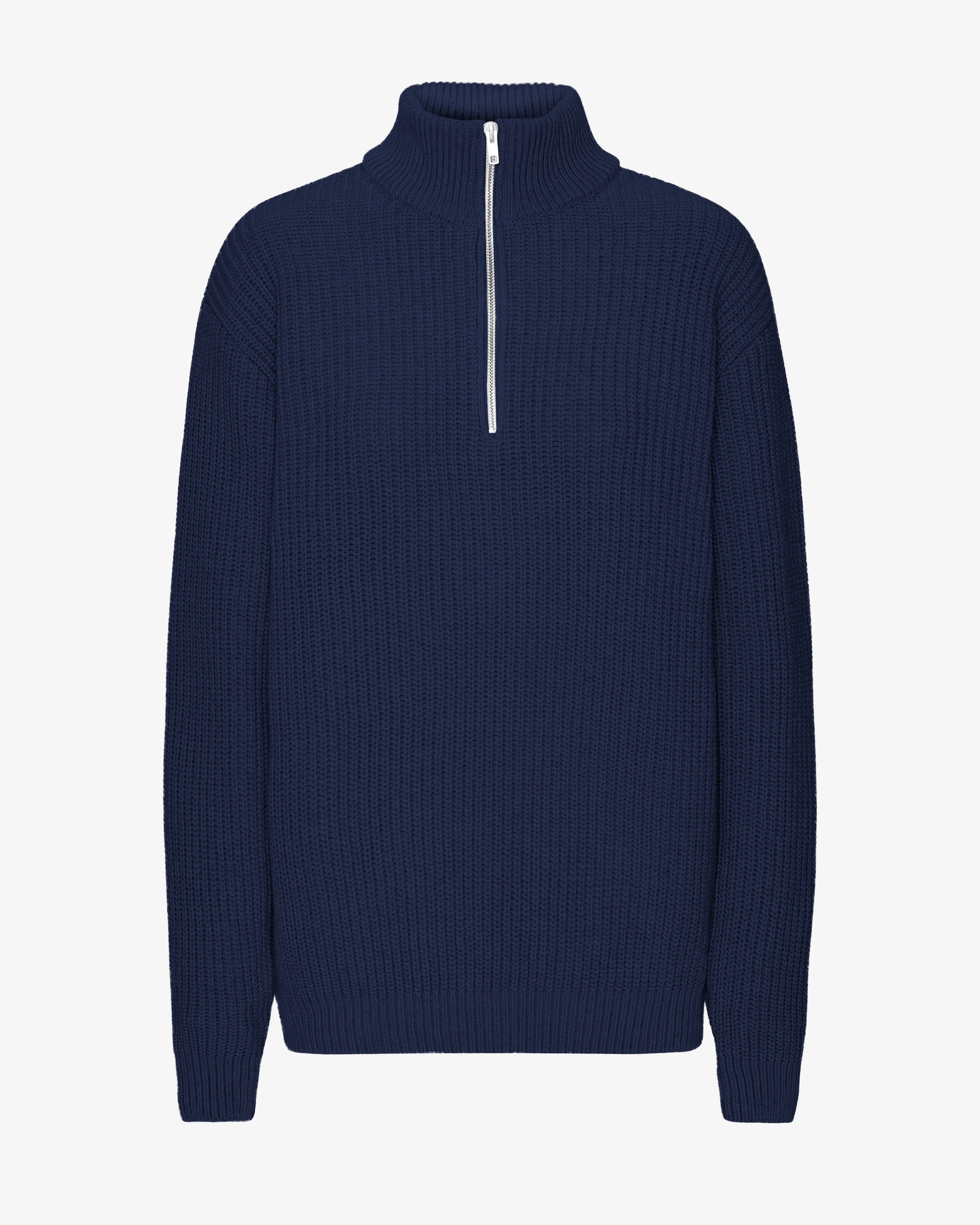 Merino Quarter Zip - Marine Blue sold by Colorful Standard
