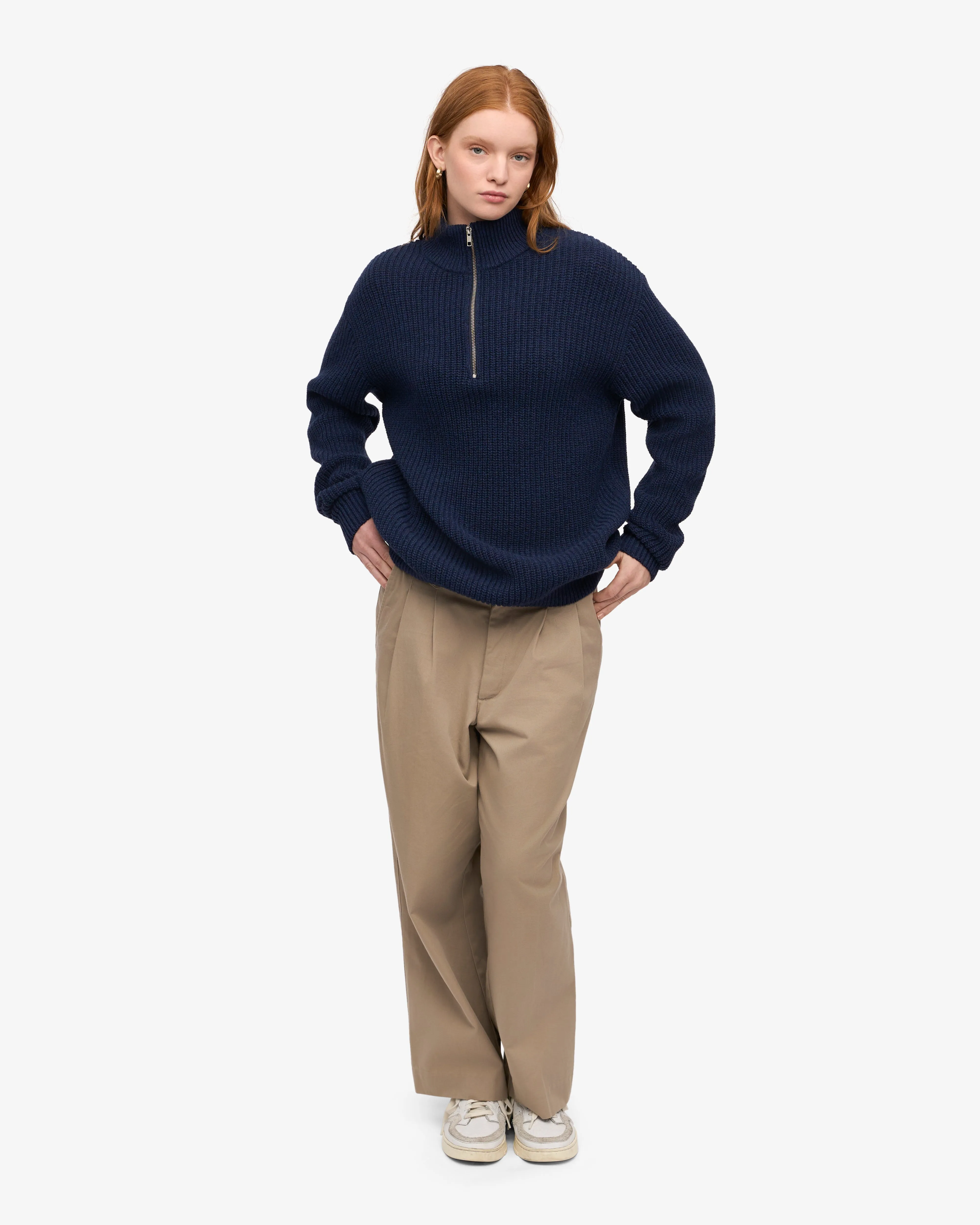 Merino Quarter Zip - Marine Blue sold by Colorful Standard product image thumbnail 5
