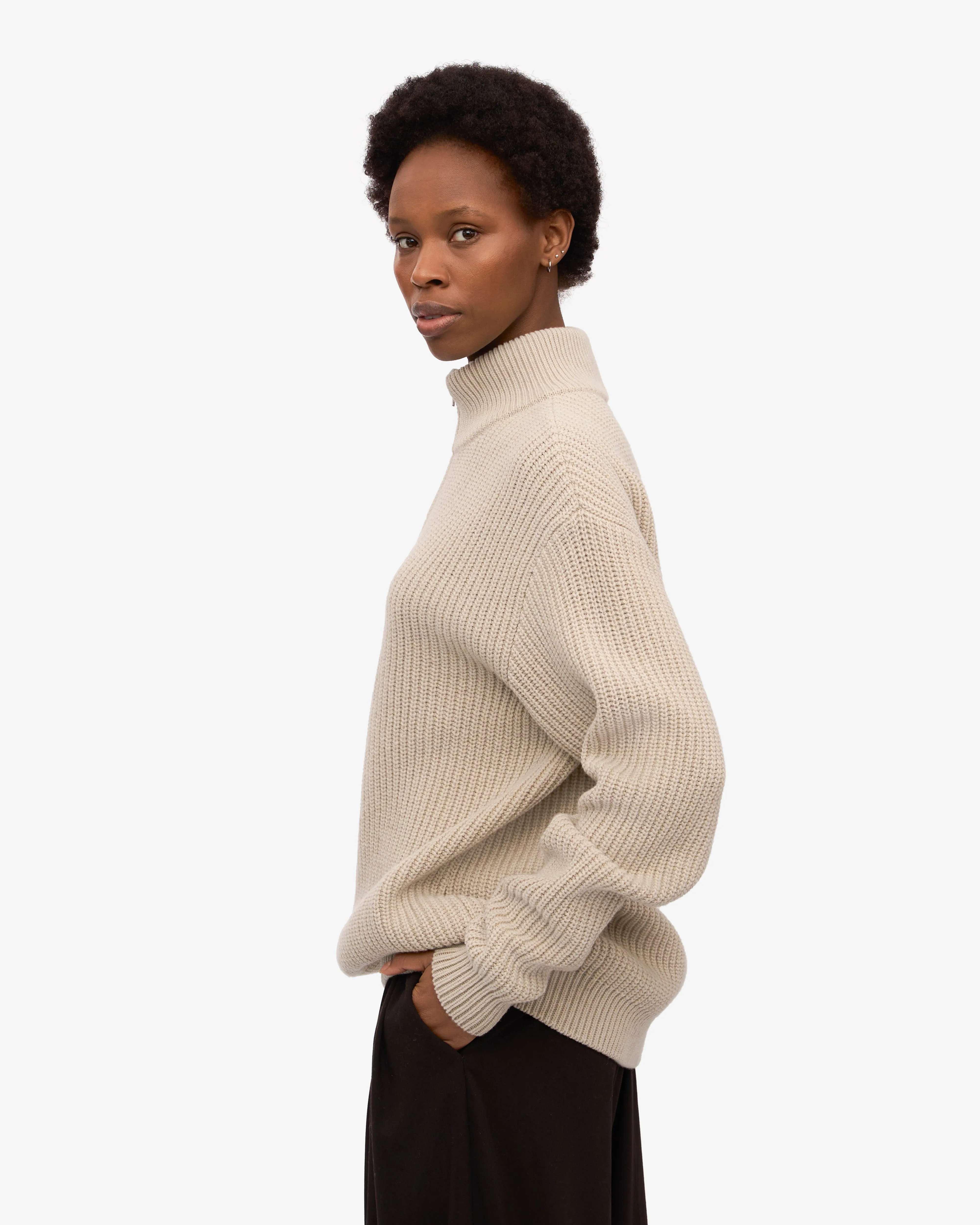 Merino Quarter Zip - Ivory White sold by Colorful Standard product image thumbnail 3