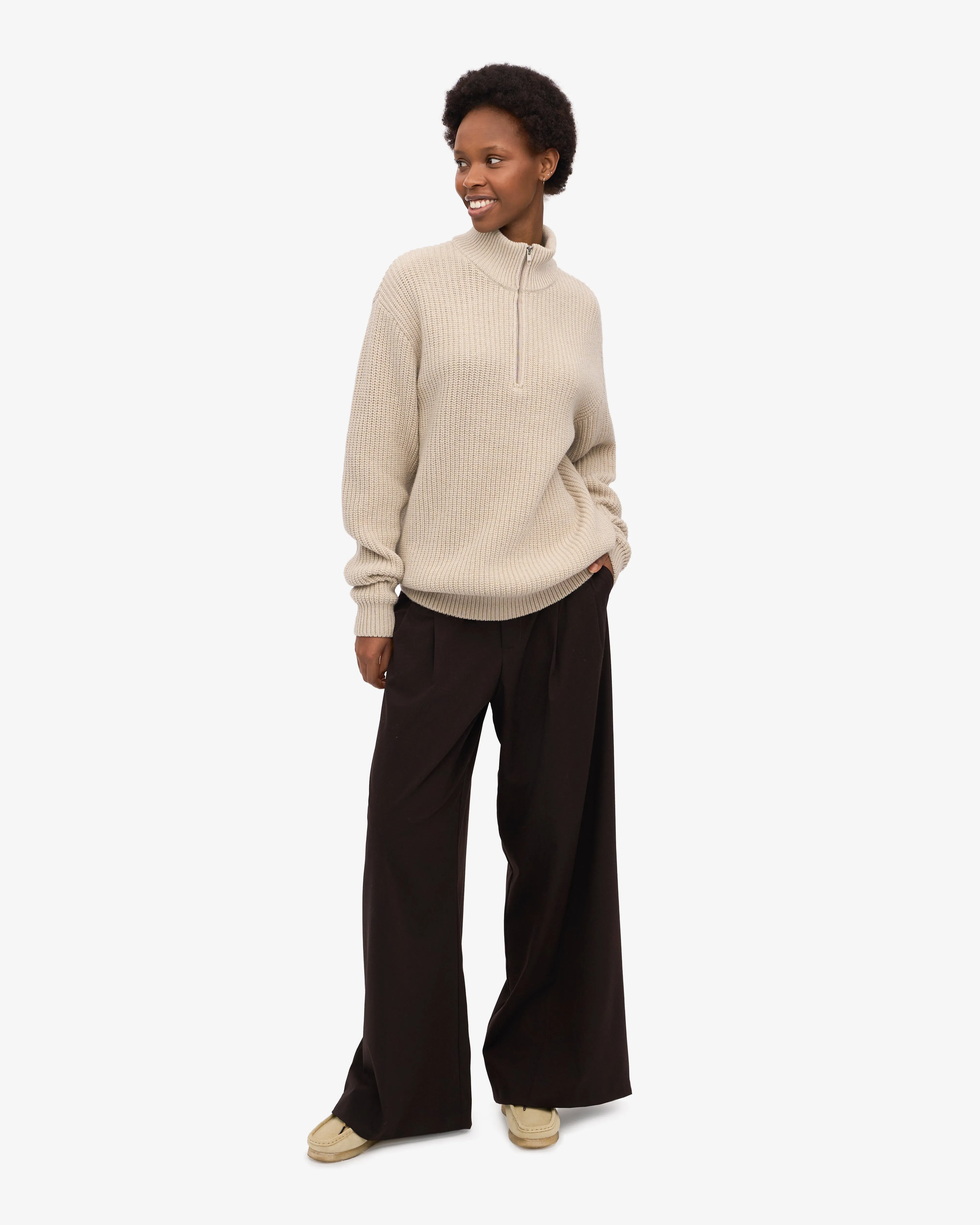 Merino Quarter Zip - Ivory White sold by Colorful Standard product image thumbnail 5