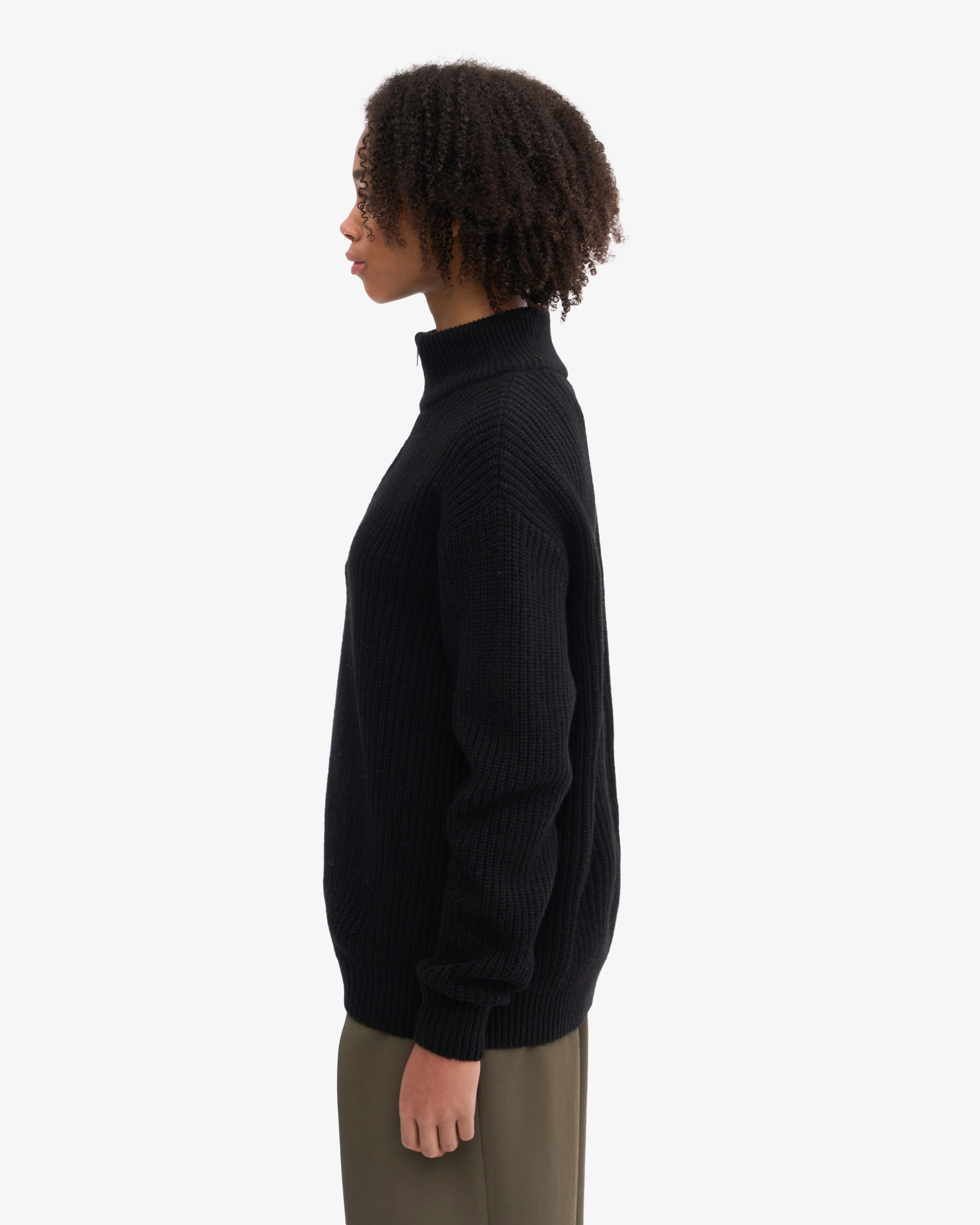 Merino Quarter Zip - Deep Black sold by Colorful Standard product image thumbnail 3