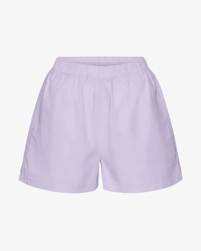 Women Organic Twill Shorts - Soft Lavender sold by Colorful Standard