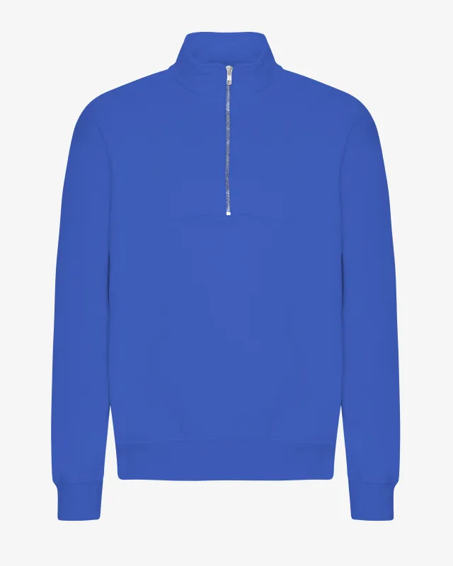 Organic Quarter Zip - Sapphire Blue sold by Colorful Standard