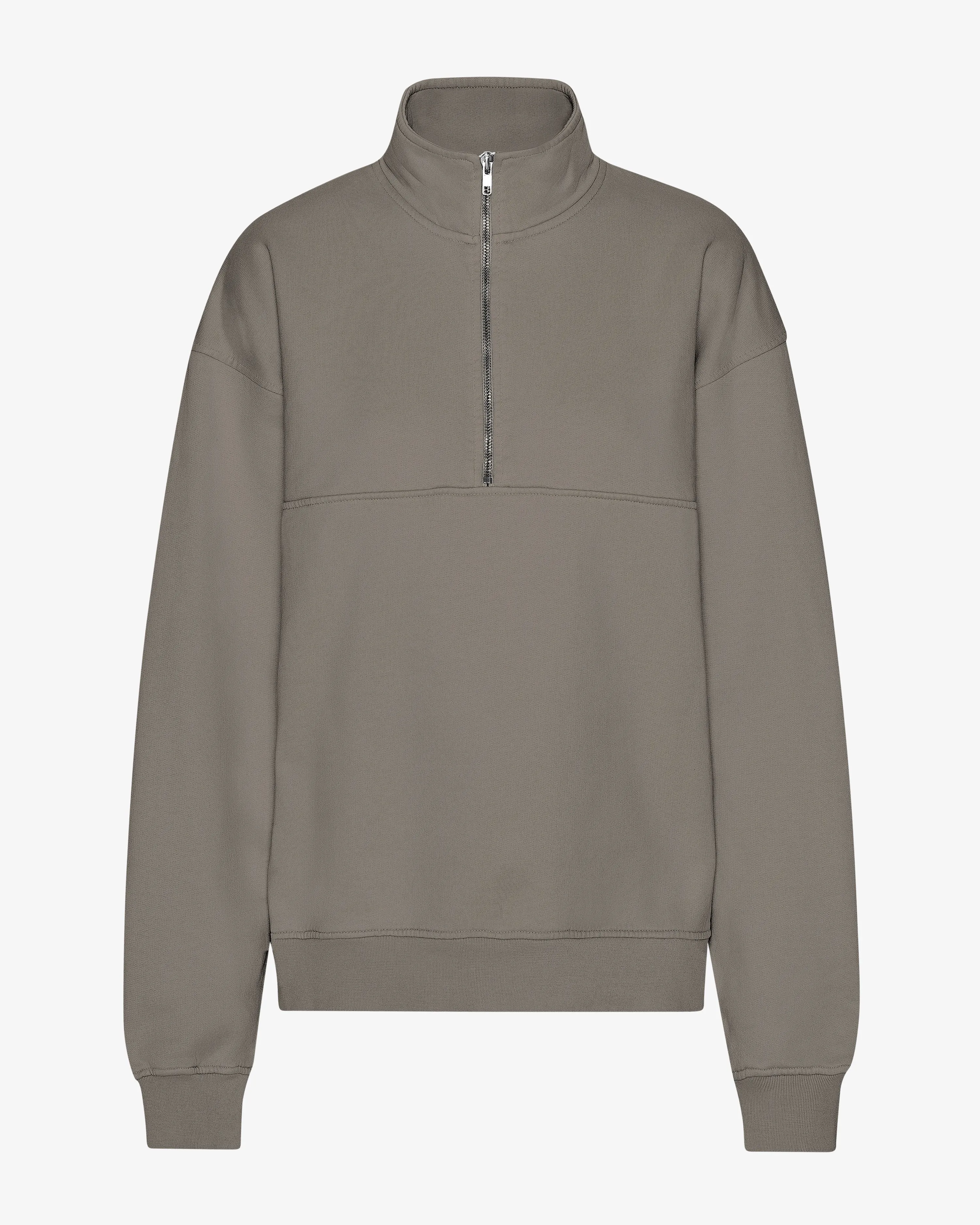 Organic Quarter Zip - Misty Brown sold by Colorful Standard