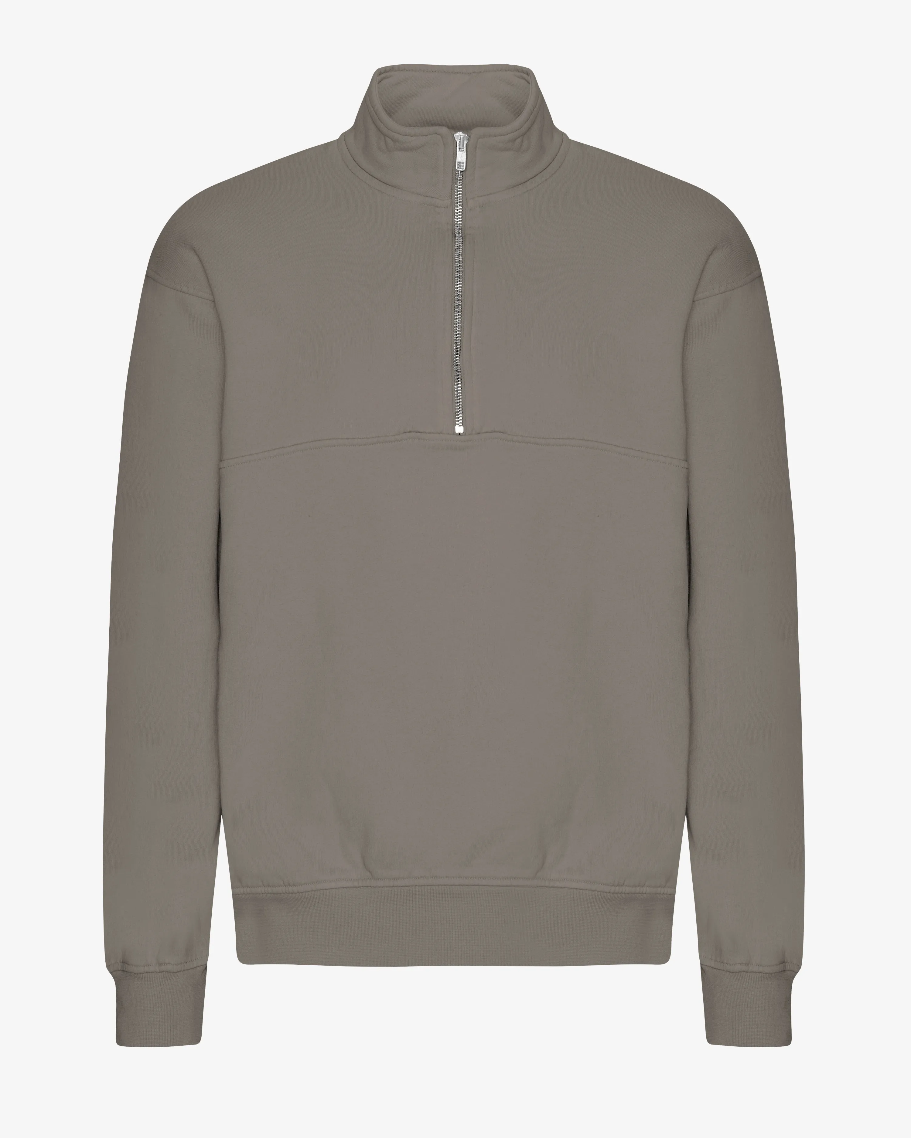 Organic Quarter Zip - Misty Brown sold by Colorful Standard