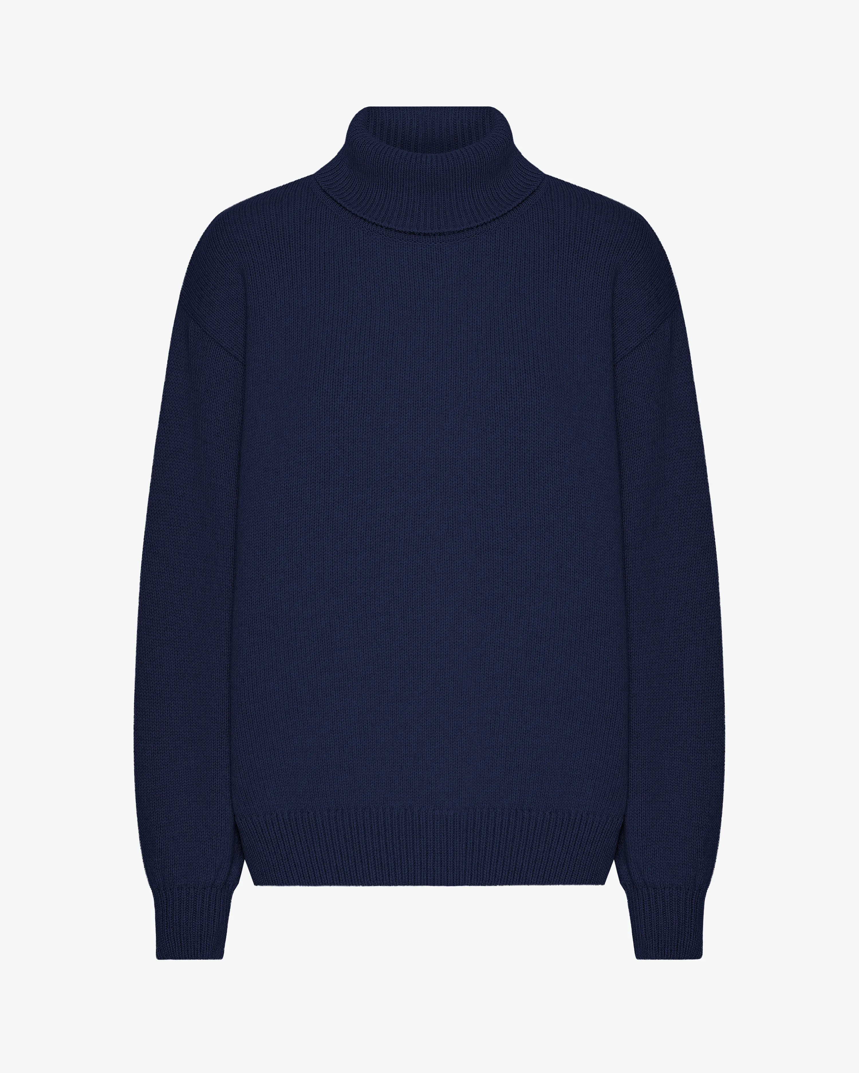 Merino Wool Turtleneck - Marine Blue sold by Colorful Standard