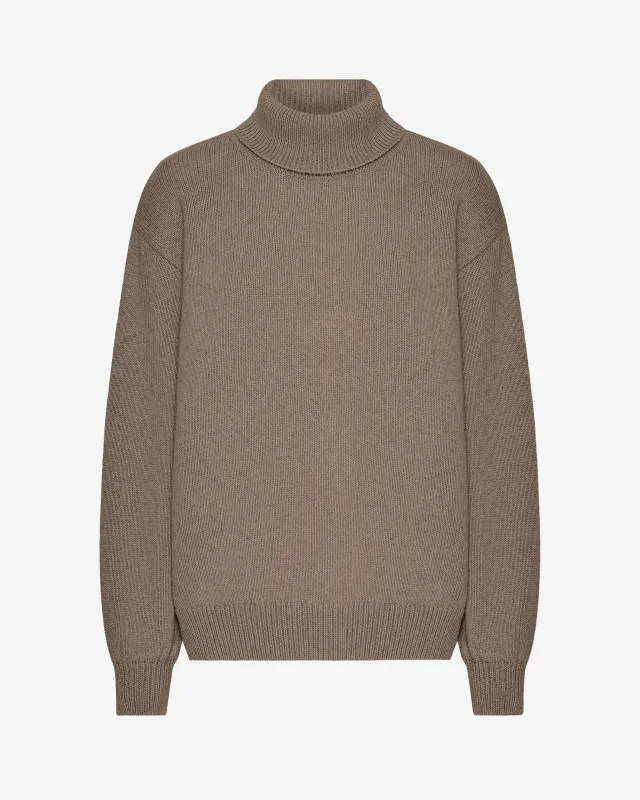 Merino Wool Turtleneck - Warm Taupe sold by Colorful Standard