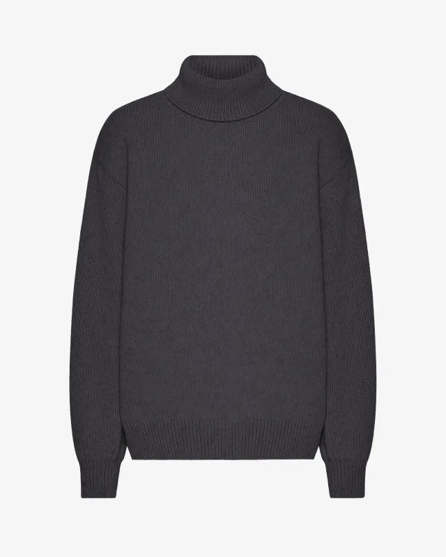 Merino Wool Turtleneck - Lava Grey sold by Colorful Standard