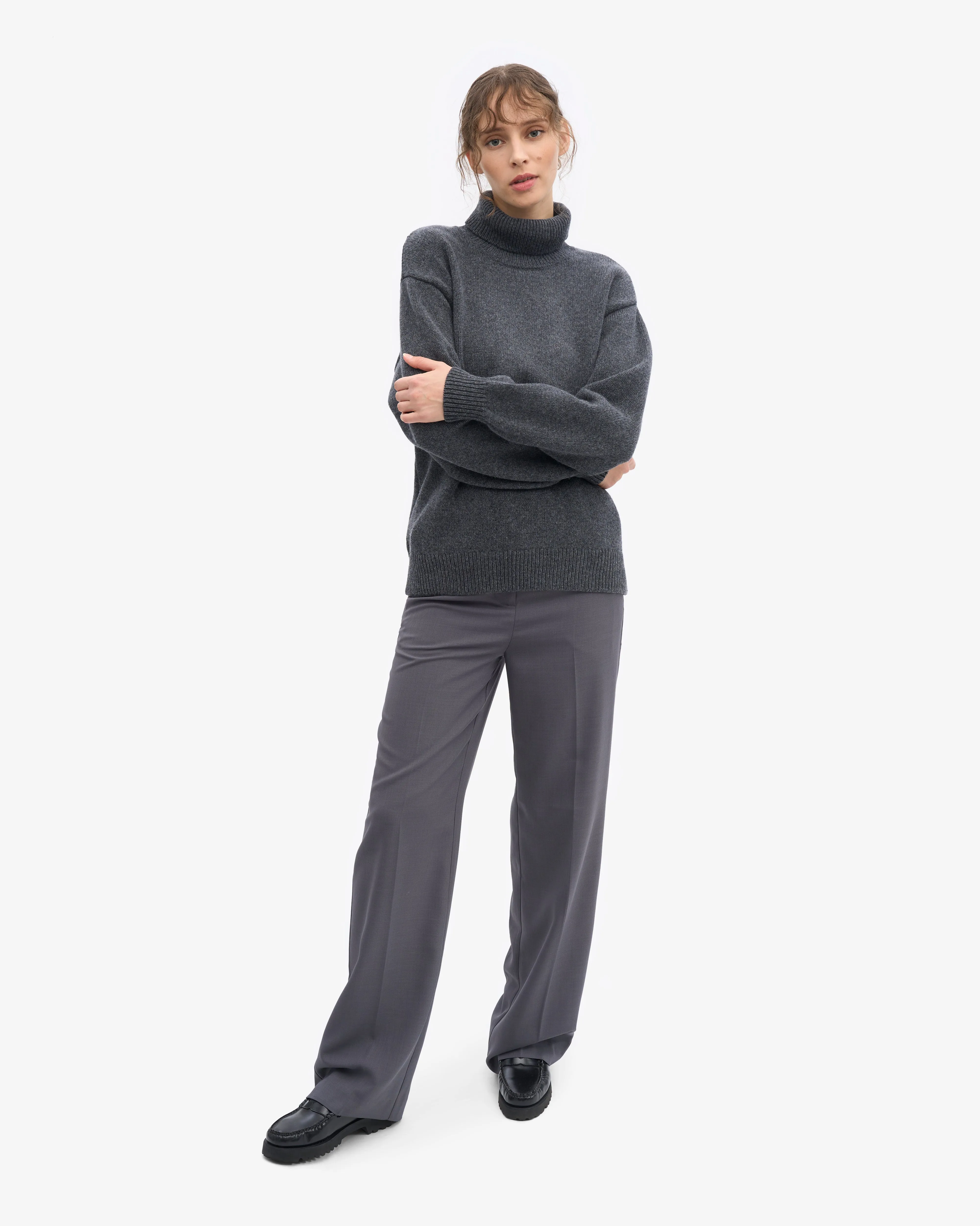 Merino Wool Turtleneck - Lava Grey sold by Colorful Standard product image thumbnail 5