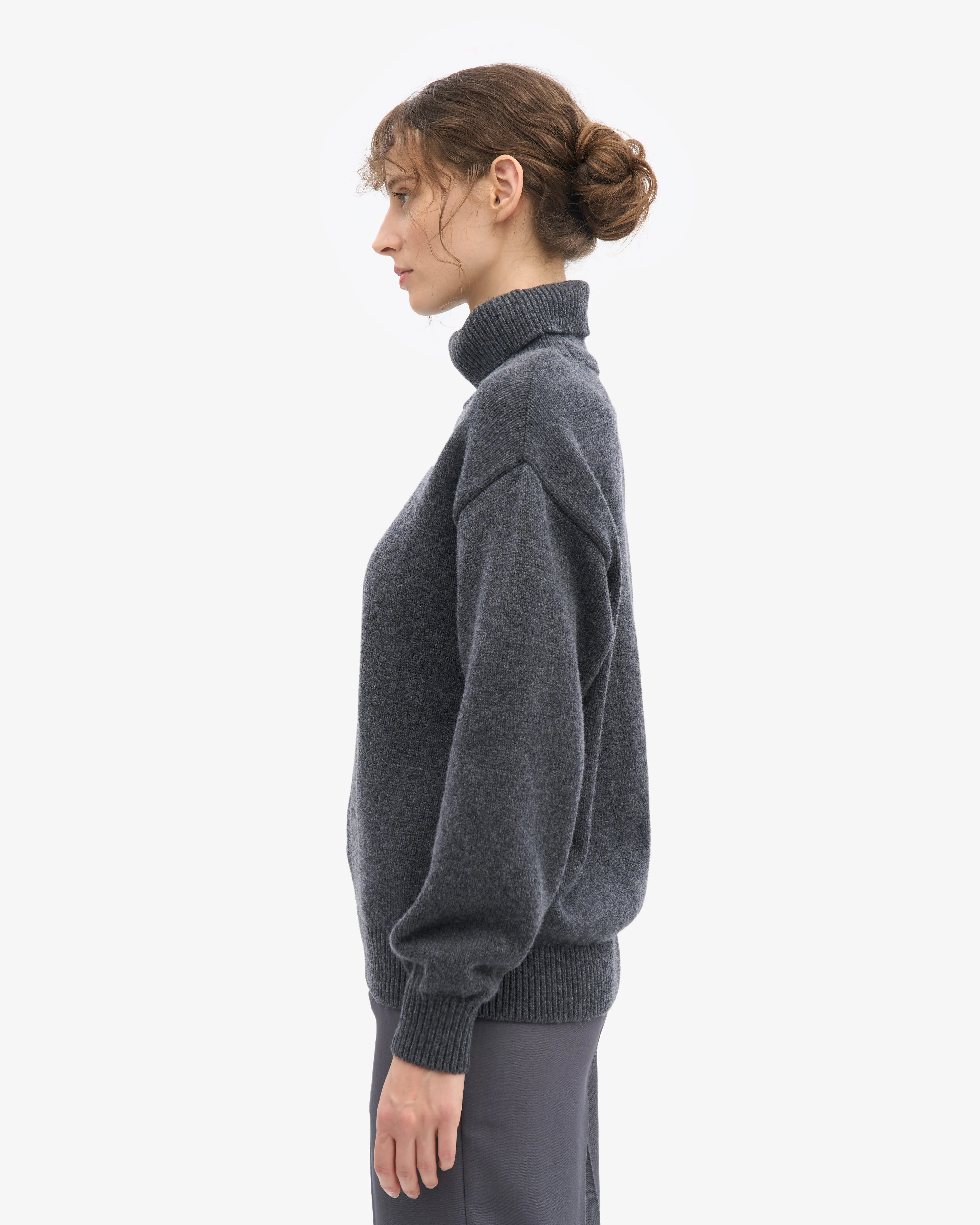 Merino Wool Turtleneck - Lava Grey sold by Colorful Standard product image thumbnail 3