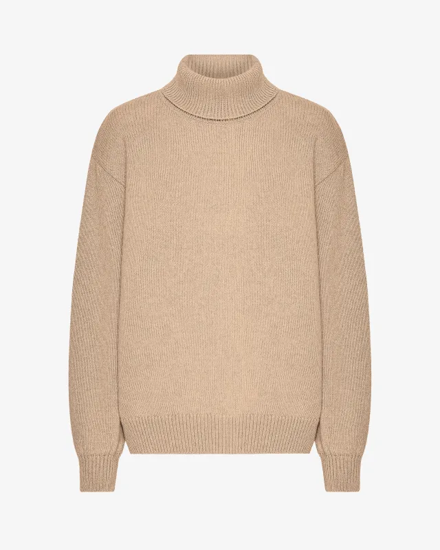 Merino Wool Turtleneck - Honey Beige sold by Colorful Standard