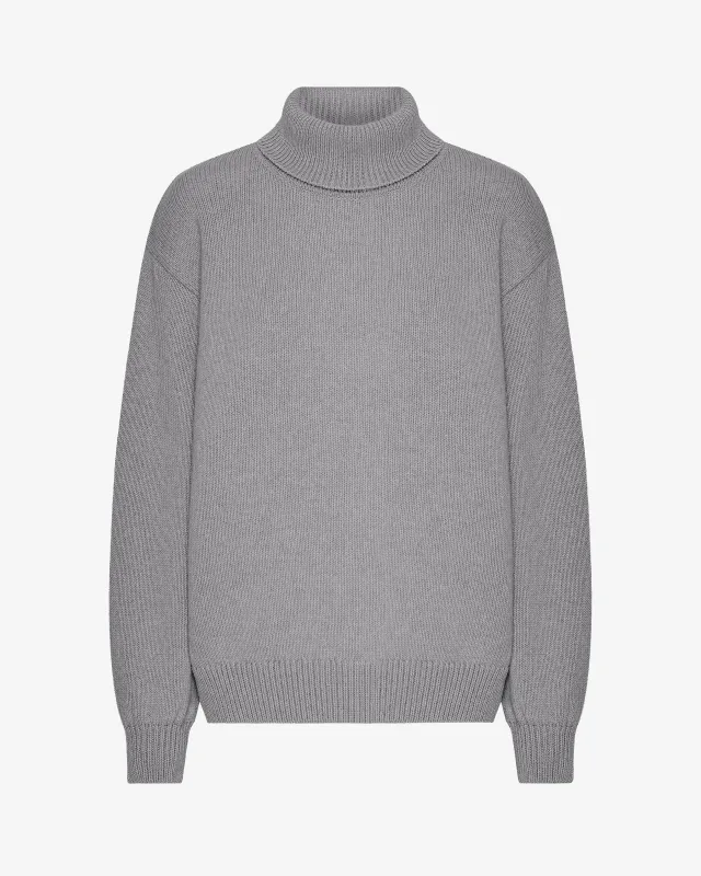 Merino Wool Turtleneck - Heather Grey sold by Colorful Standard