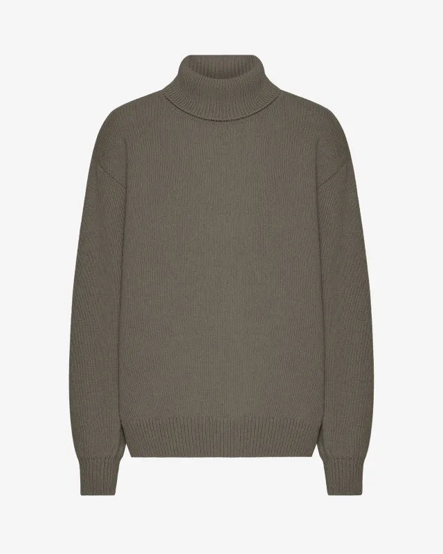 Merino Wool Turtleneck - Dusty Olive sold by Colorful Standard