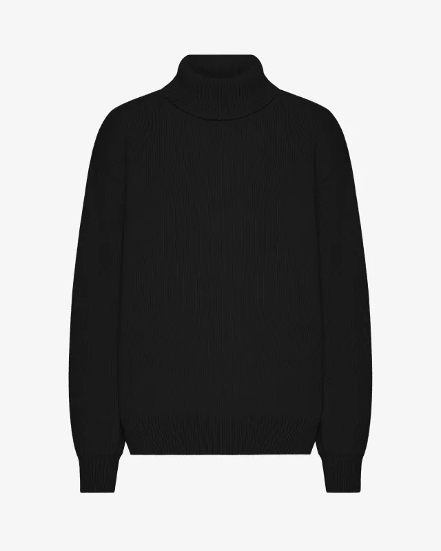 Merino Wool Turtleneck - Deep Black sold by Colorful Standard