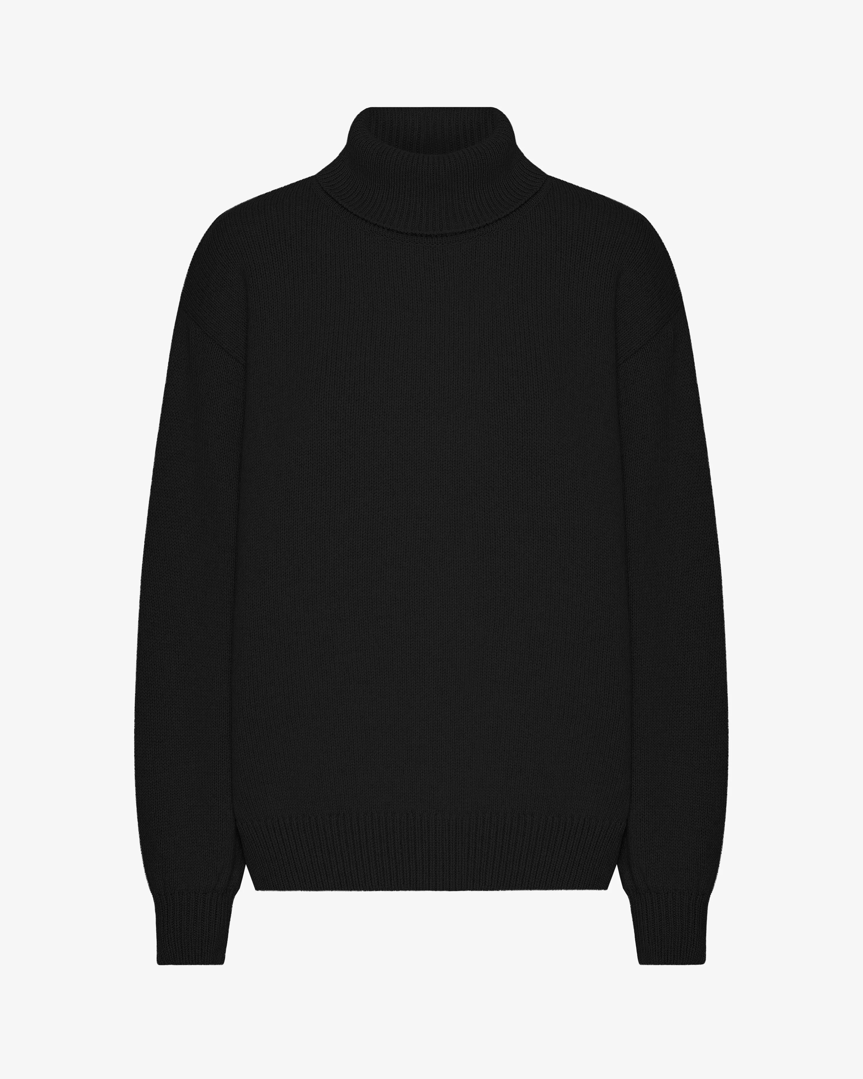 Merino Wool Turtleneck - Deep Black sold by Colorful Standard