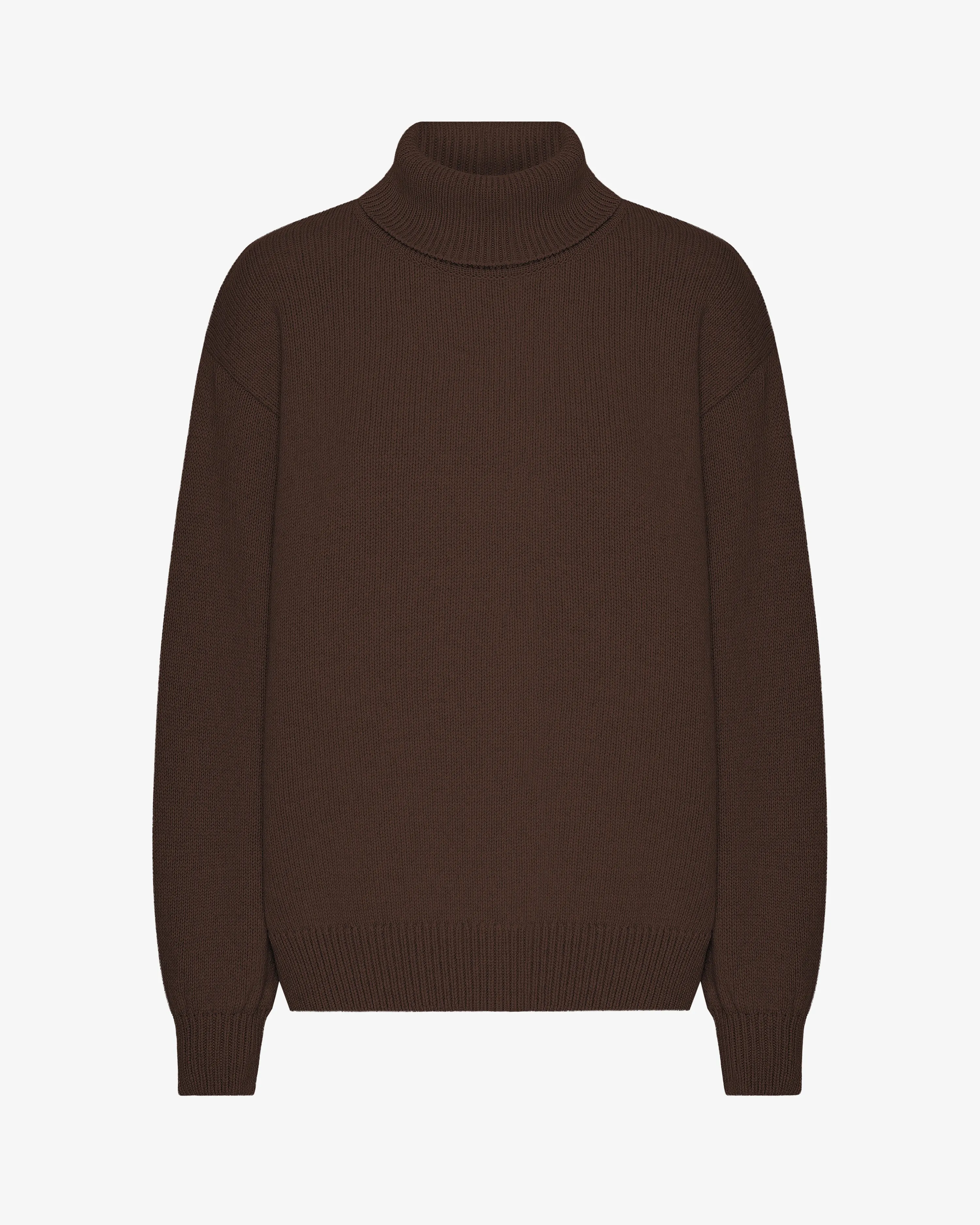 Merino Wool Turtleneck - Coffee Brown sold by Colorful Standard