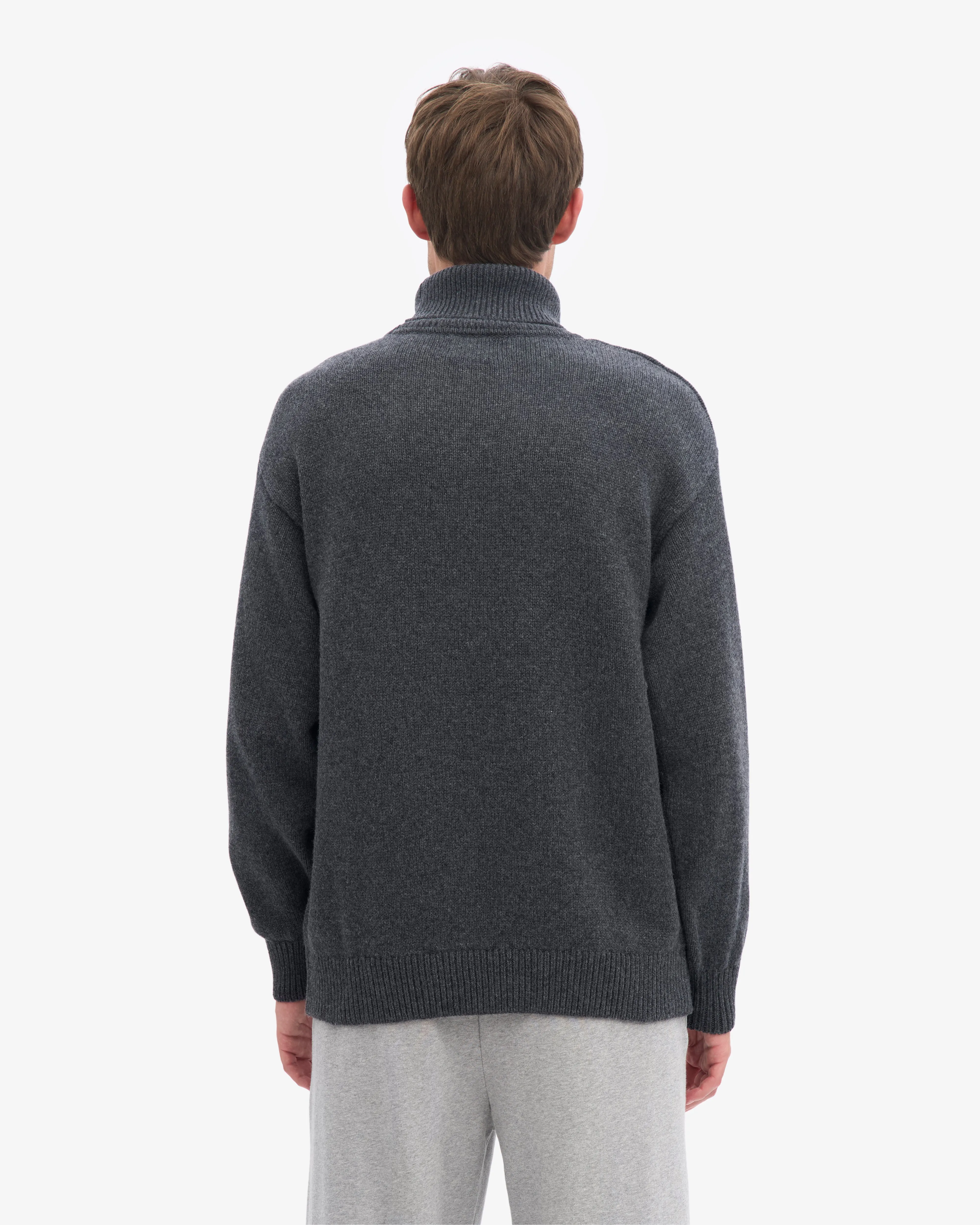 Merino Wool Turtleneck - Lava Grey sold by Colorful Standard product image thumbnail 4