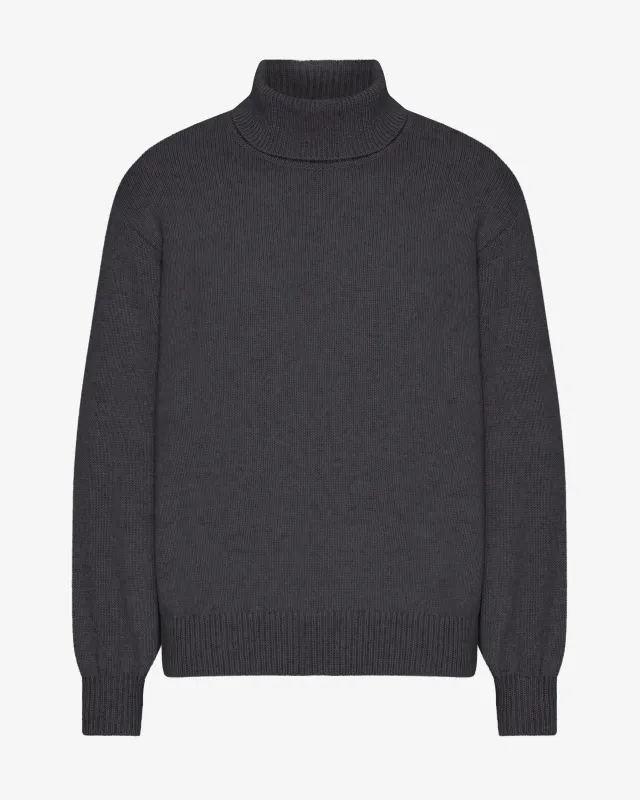 Merino Wool Turtleneck - Lava Grey sold by Colorful Standard