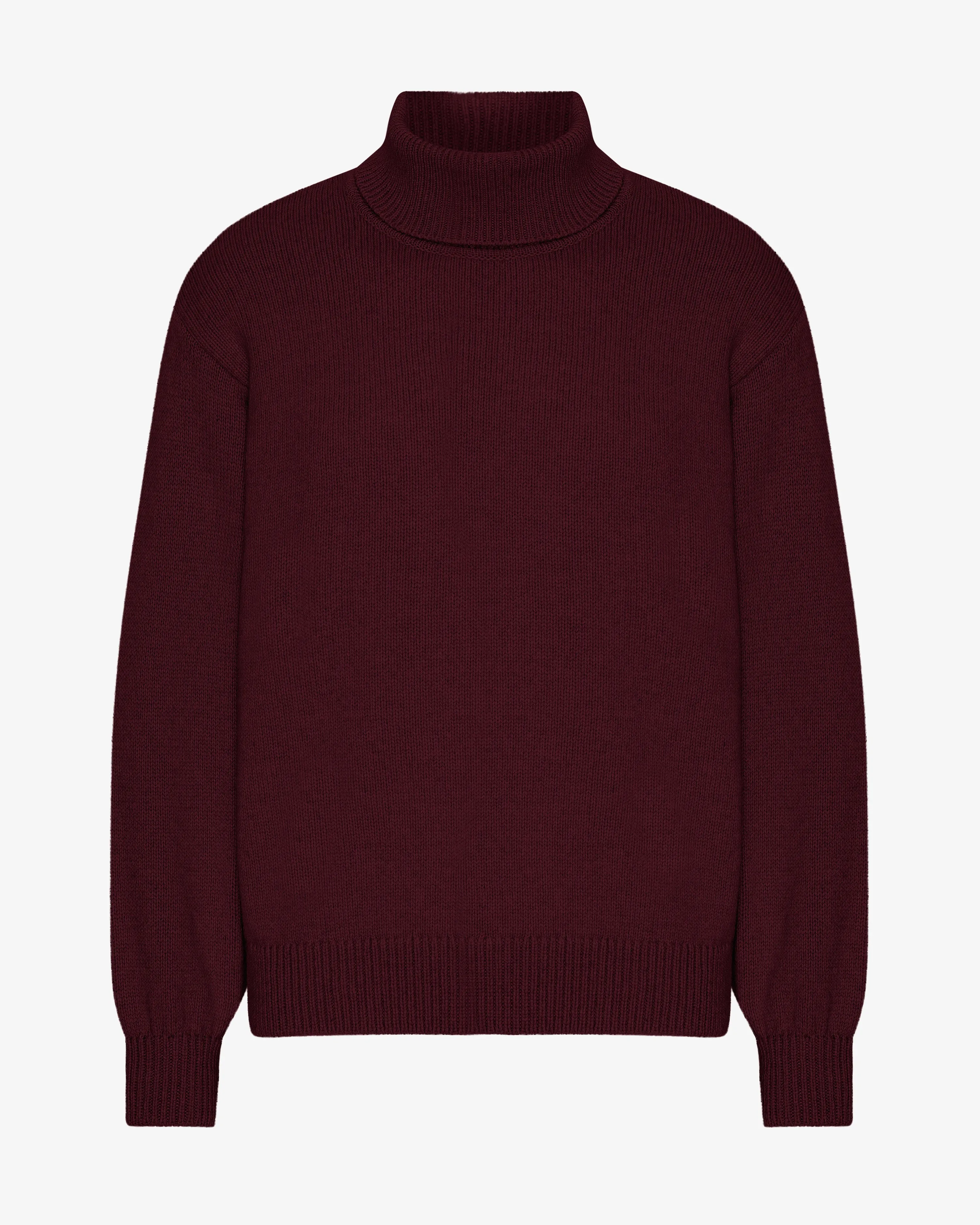 Merino Wool Turtleneck - Oxblood Red sold by Colorful Standard