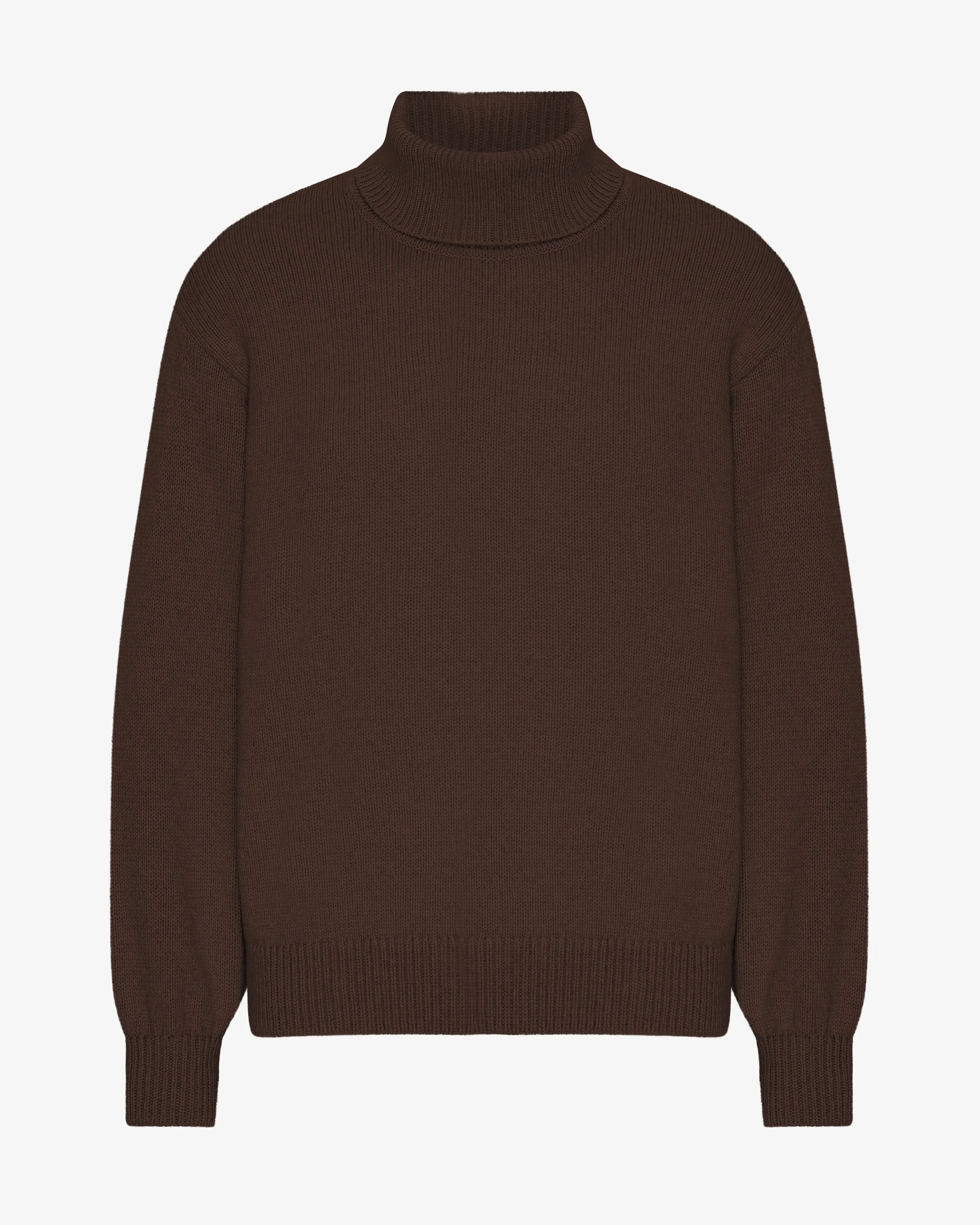 Merino Wool Turtleneck - Coffee Brown sold by Colorful Standard