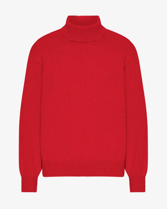 Merino Wool Turtleneck - Scarlet Red sold by Colorful Standard