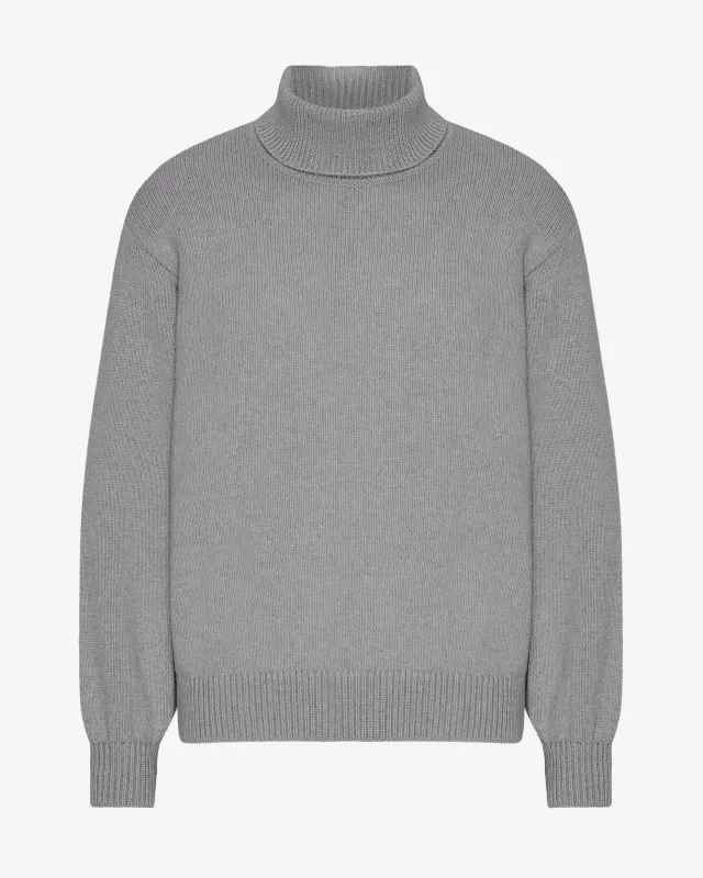Merino Wool Turtleneck - Heather Grey sold by Colorful Standard