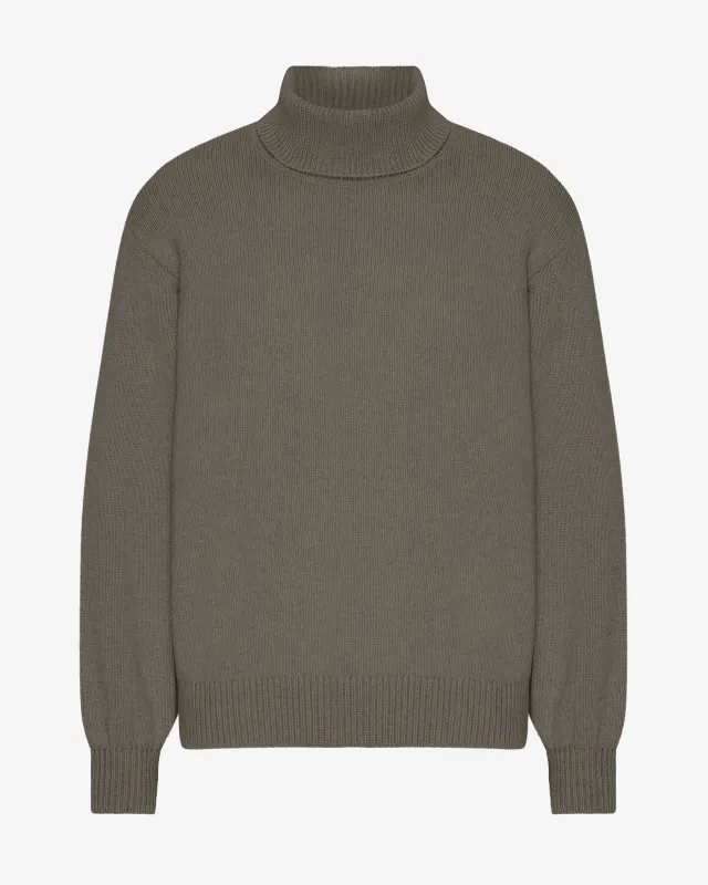 Merino Wool Turtleneck - Dusty Olive sold by Colorful Standard
