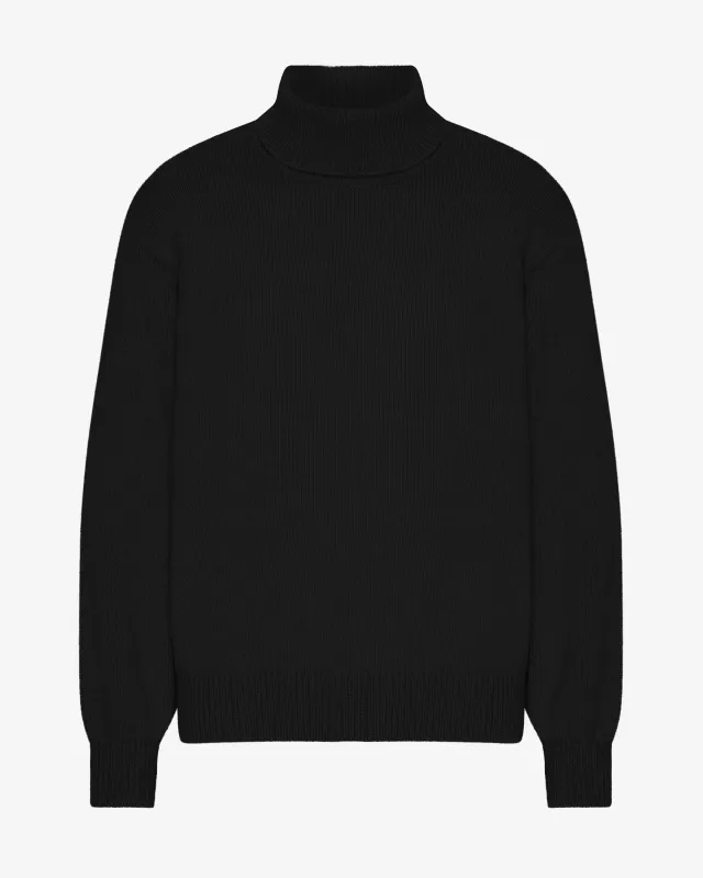 Merino Wool Turtleneck - Deep Black sold by Colorful Standard