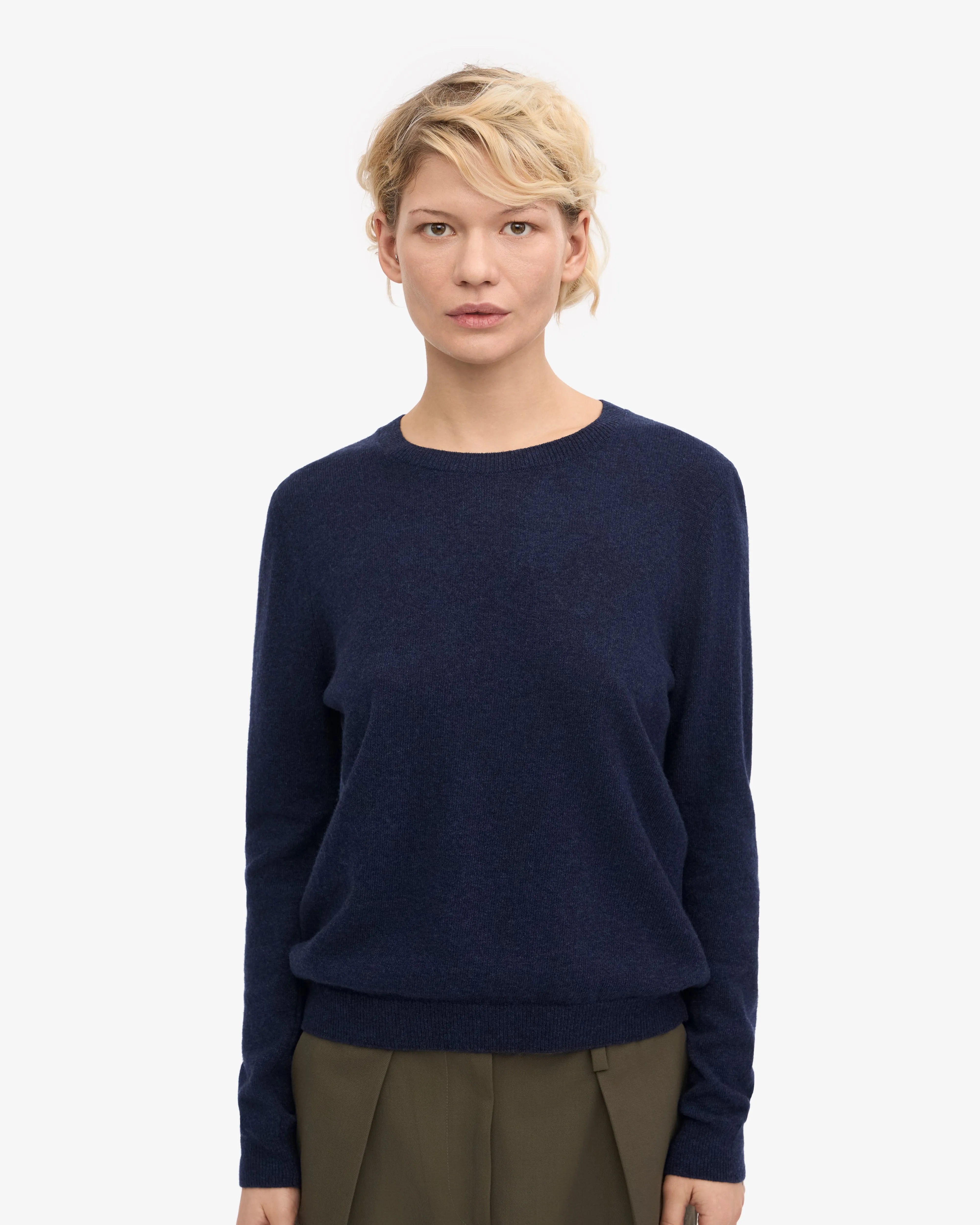 Women Light Merino Wool Crew - Marine Blue sold by Colorful Standard product image thumbnail 2
