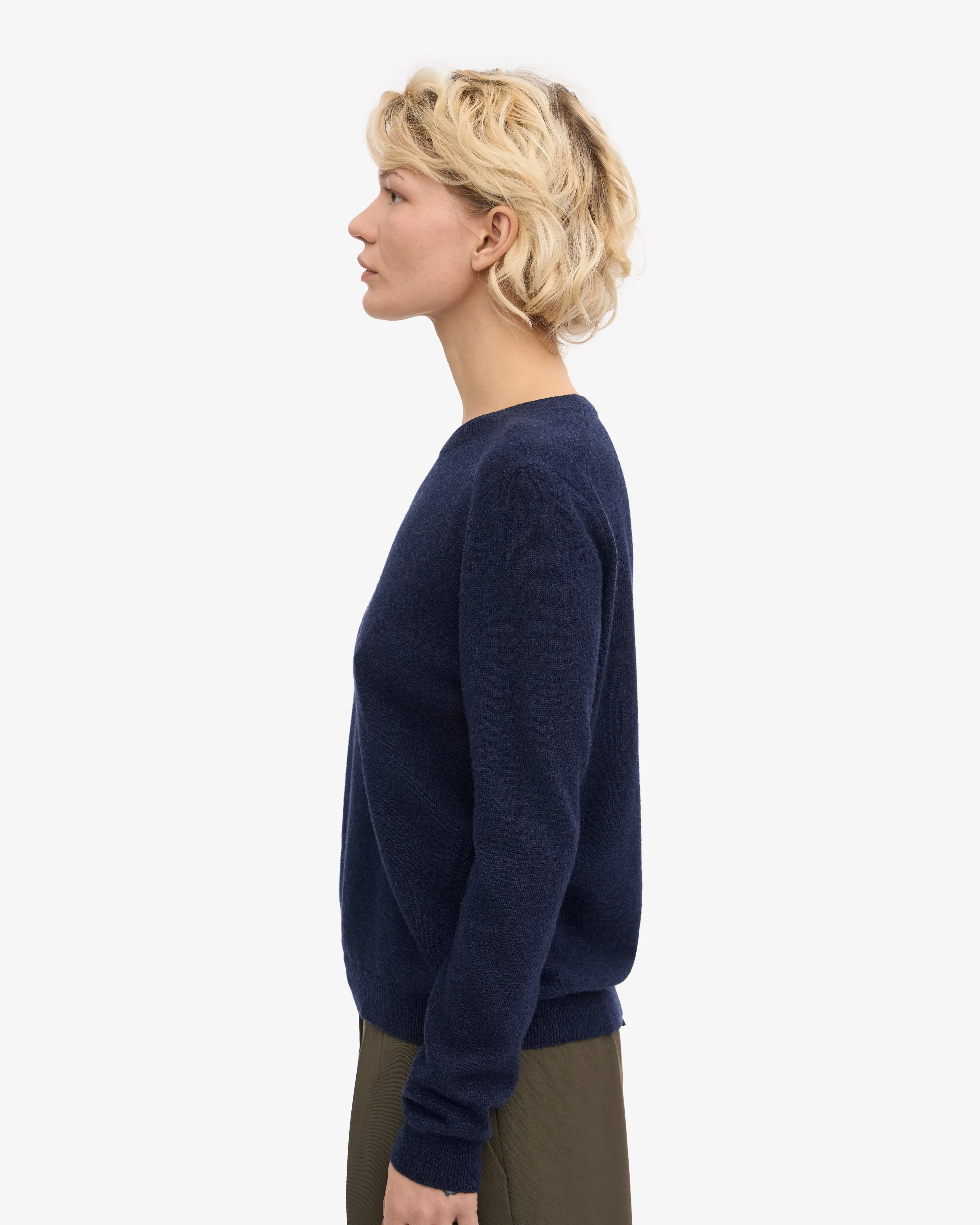 Women Light Merino Wool Crew - Marine Blue sold by Colorful Standard product image thumbnail 3