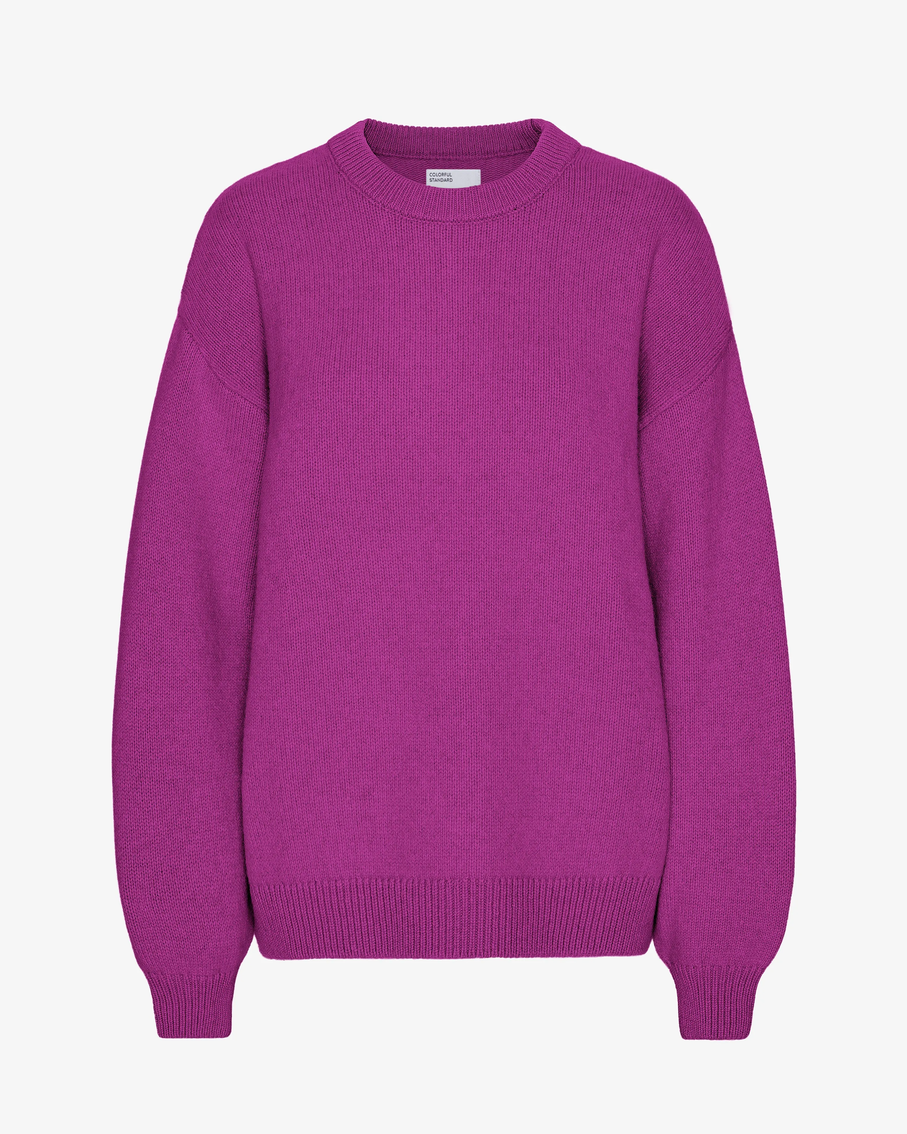 Oversized Merino Wool Crew - Magenta Blaze sold by Colorful Standard